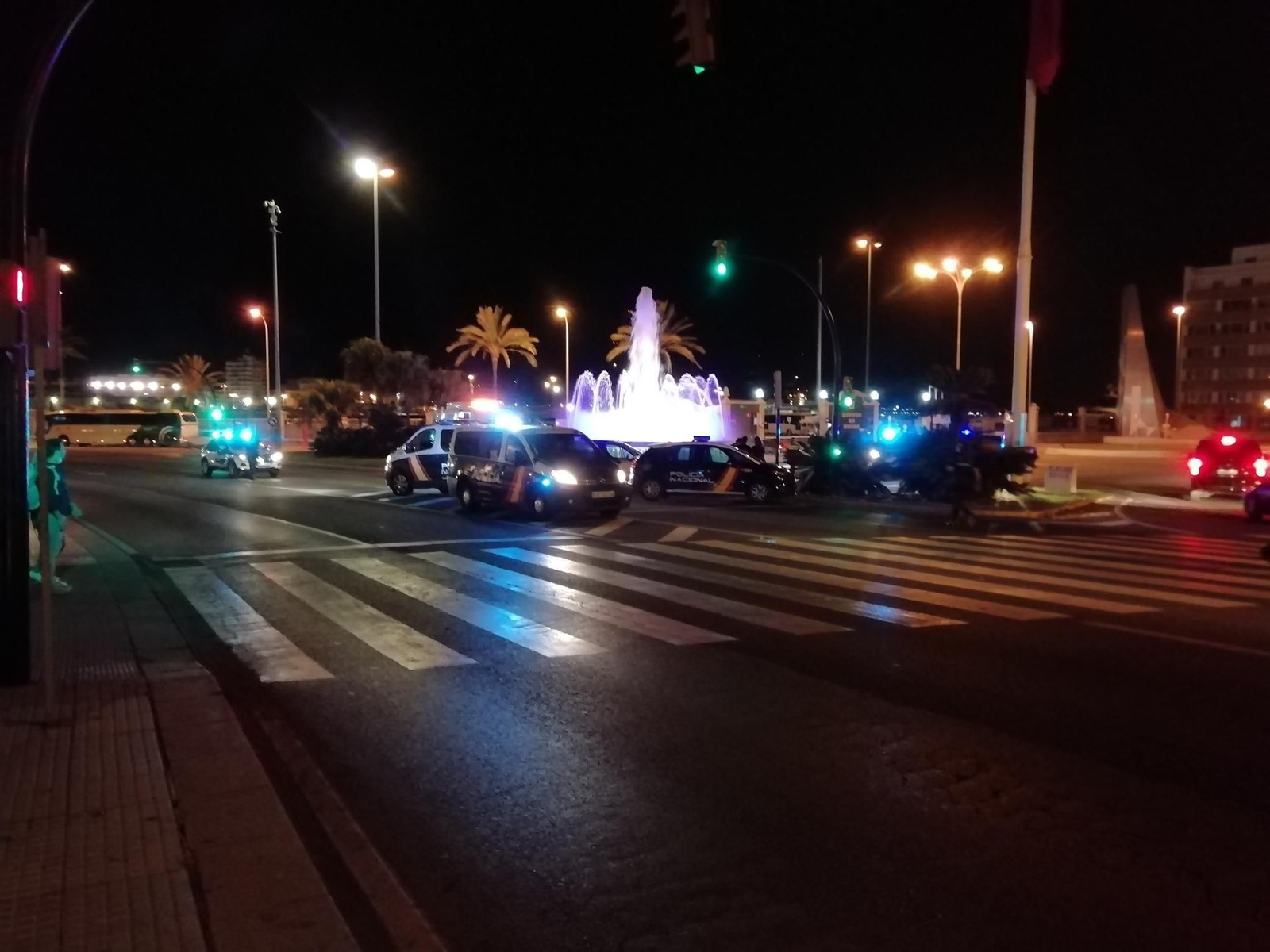 Varios coches de policía han acudido al lugar del accidente.