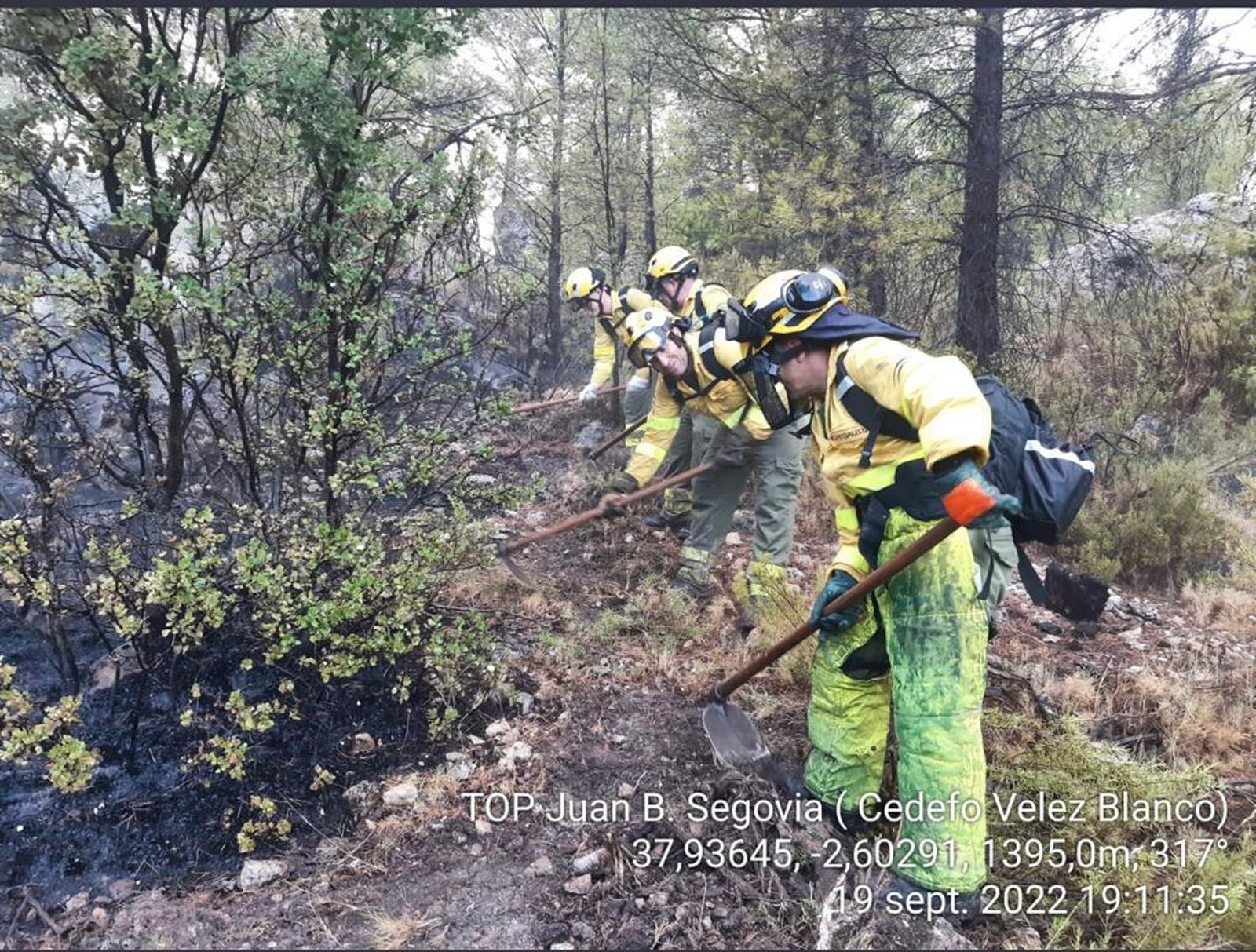 Declarado un incendio forestal en Huéscar