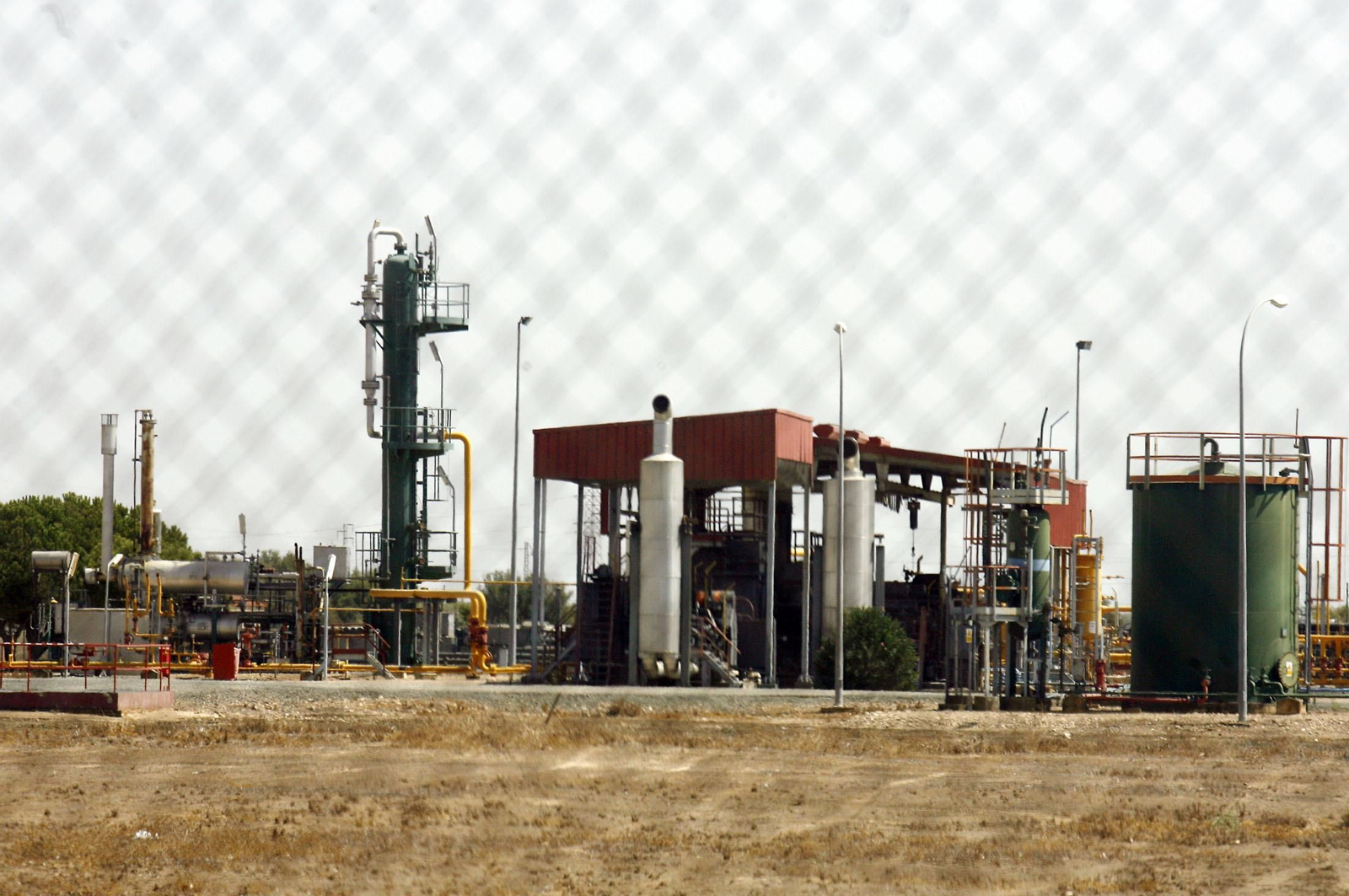 Instalaciones del gasoducto de Doñana.