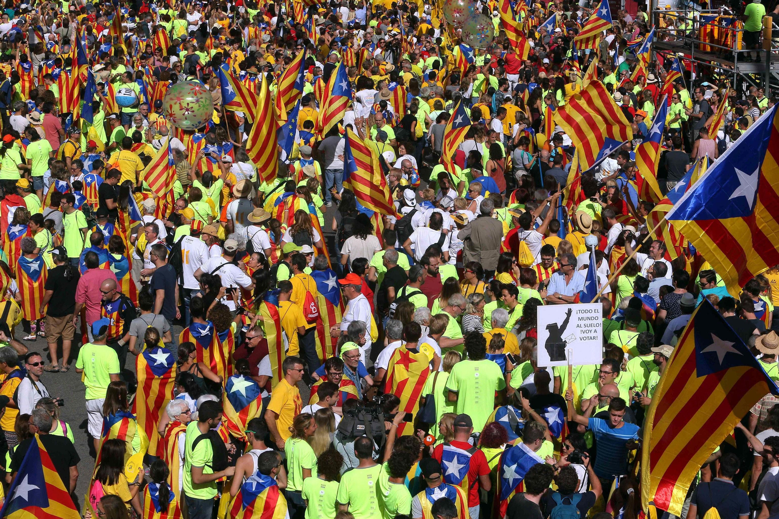 La manifestación independentista de la Diada, en imágenes