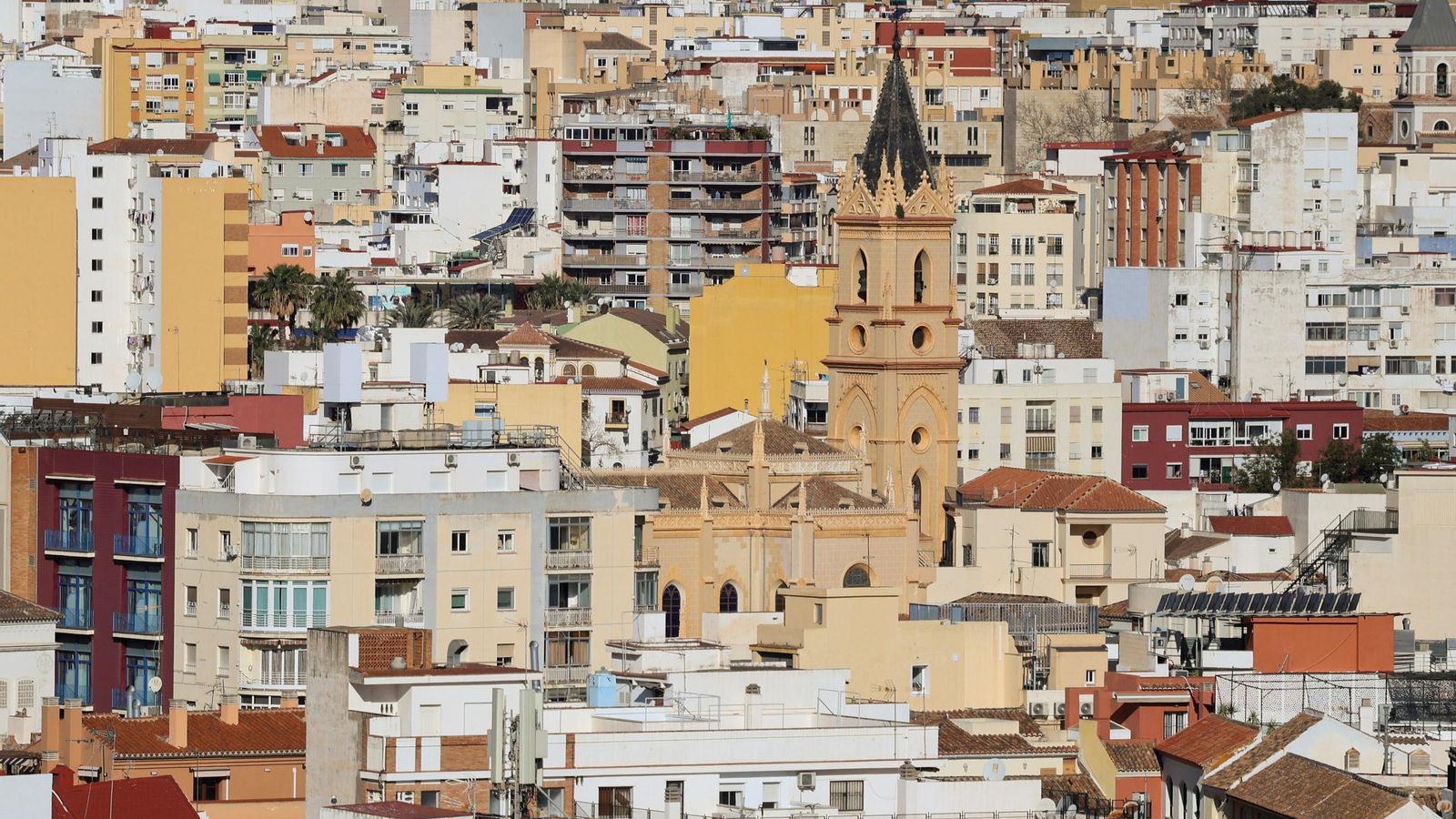 Vista panorámica de Málaga.