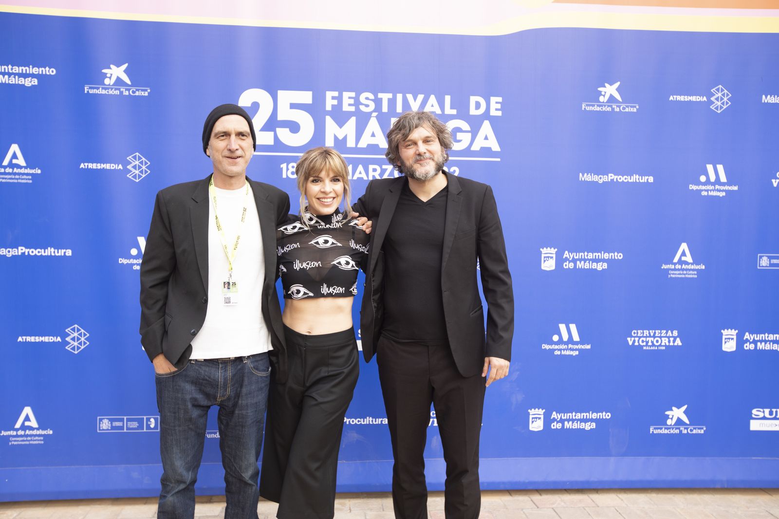 Ignacio Nacho, Mara Guil y Salva Reina, protagonistas de 'Isósceles'.