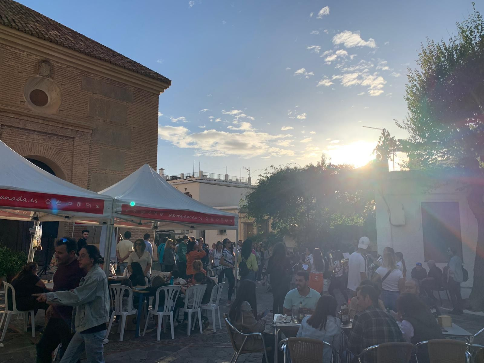 Terraza en la jornada de ayer.