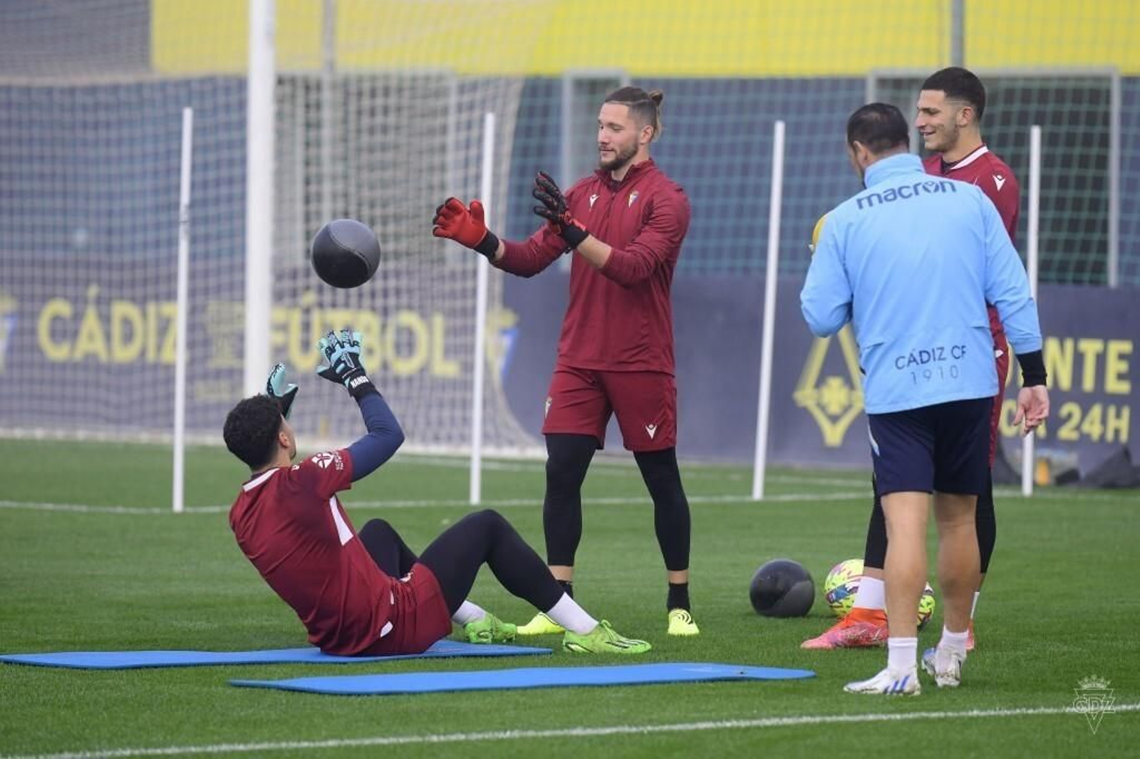 Ledesma en el entrenamiento del martes.