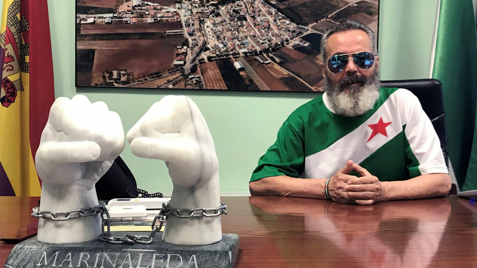 Sánchez Gordillo fotografiado recientemente en su despacho.