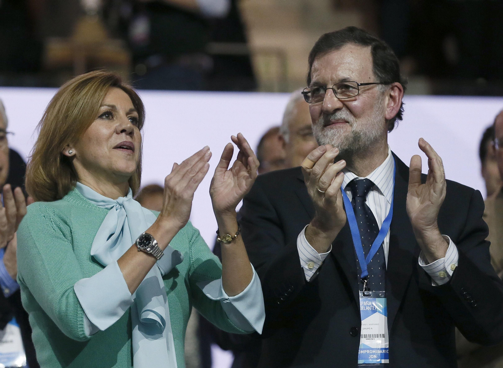 Rajoy y Cospedal en el Congreso del PP.
