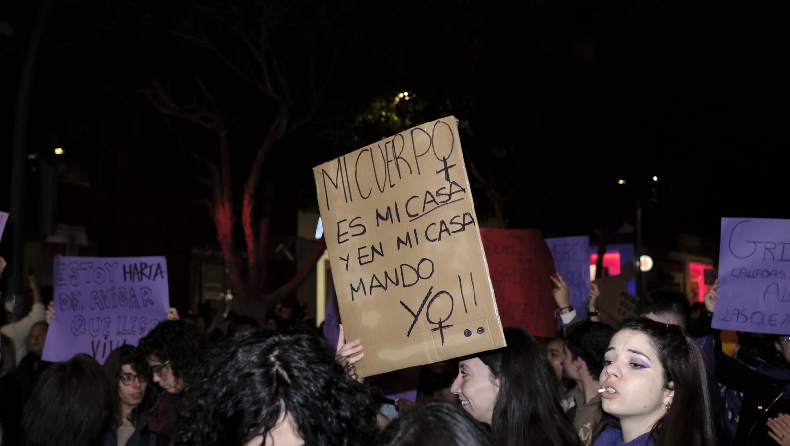 Imágenes de las manifestaciones por el Día de la Mujer en Almería