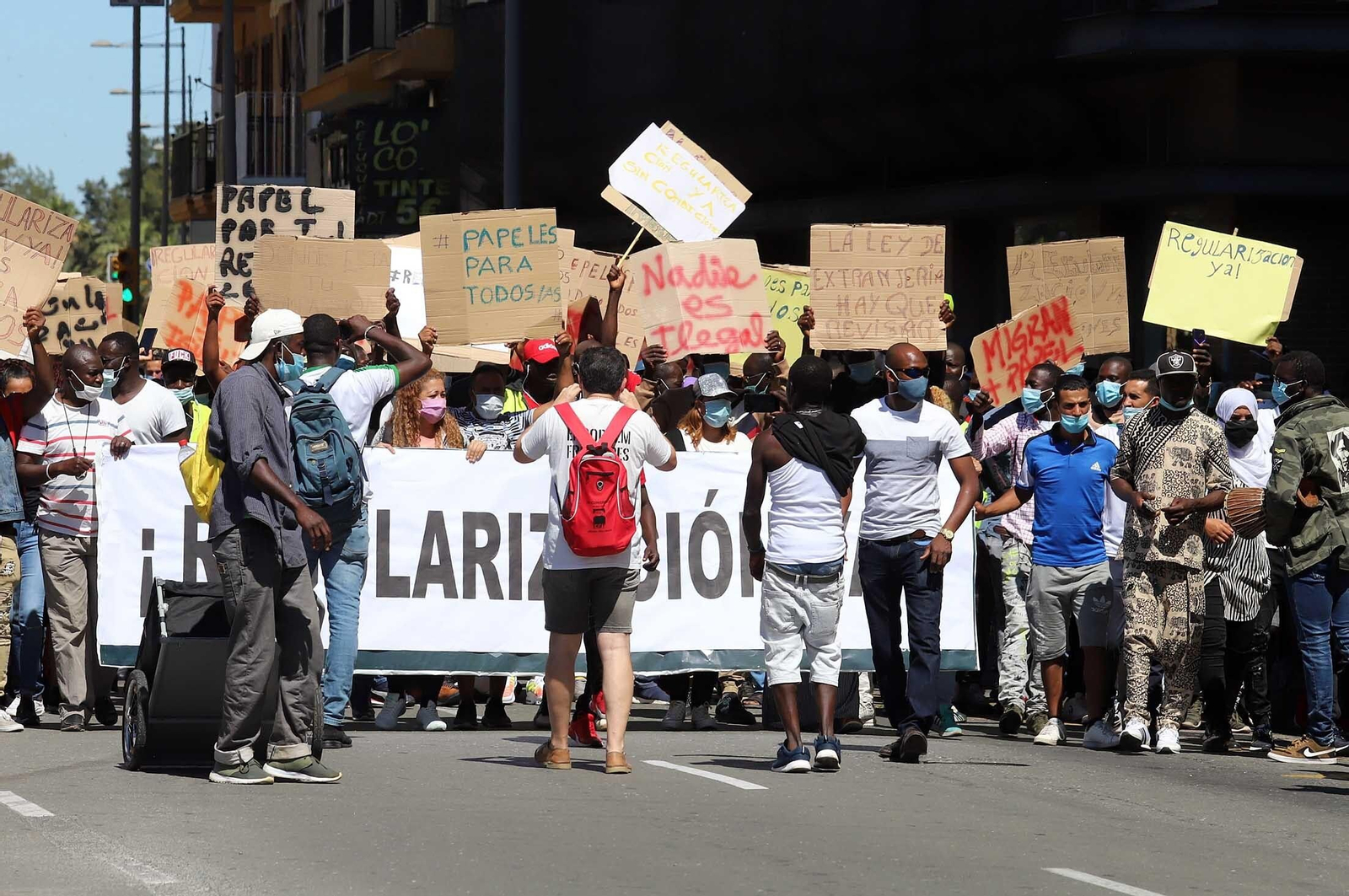 Imágenes de la manifestación por la regularización de inmigrantes