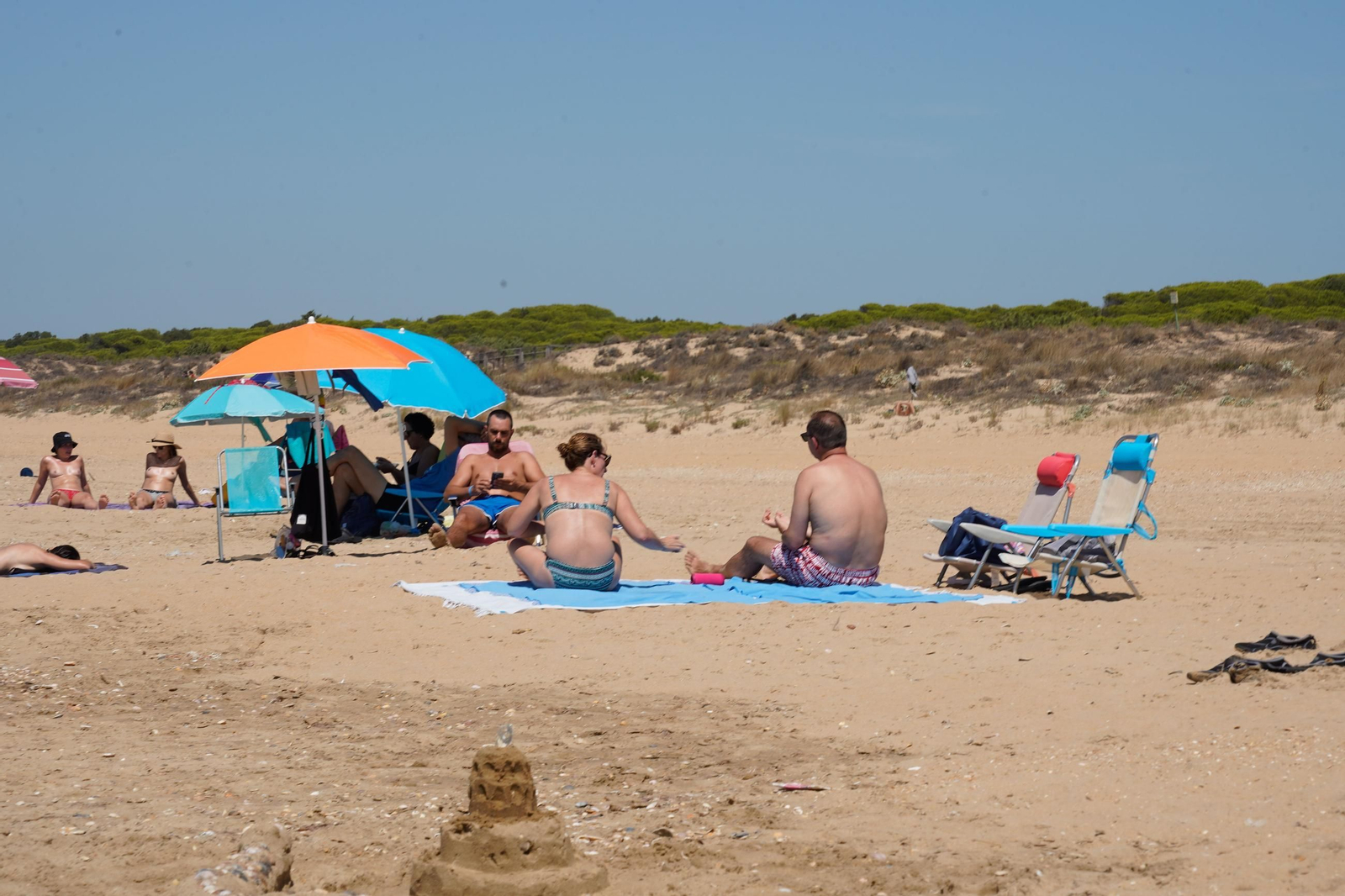 Imágenes de las playas de Huelva el sábado 17 de agosto
