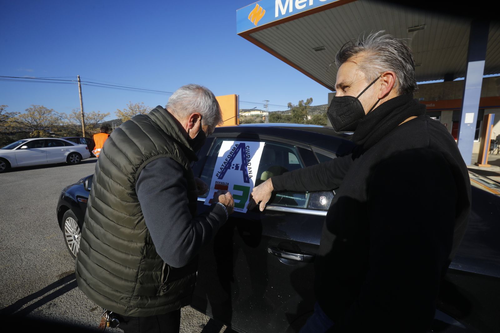 Las fotografías de la marcha lenta entre Córdoba y Badajoz para exigir la autovía A-81