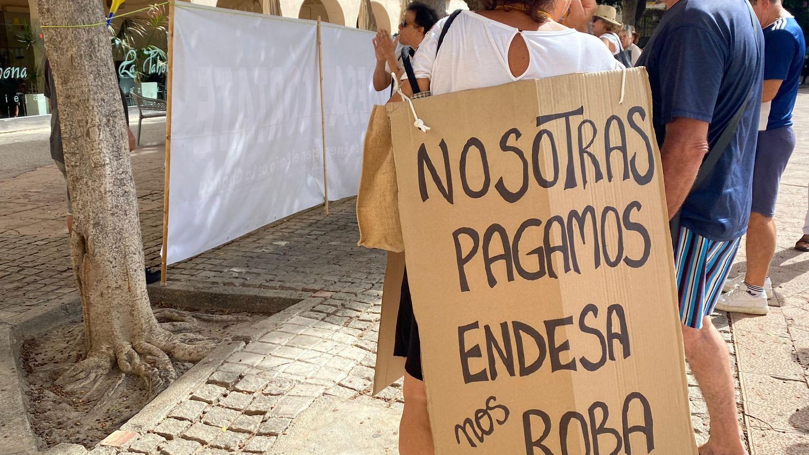 Carteles durante la manifestación