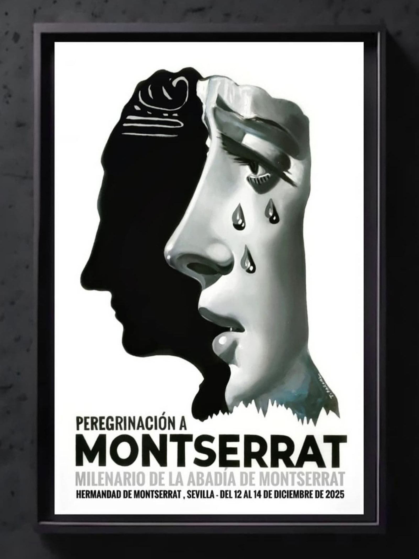 En el cartel aparecen las dos imágenes de Montserrat