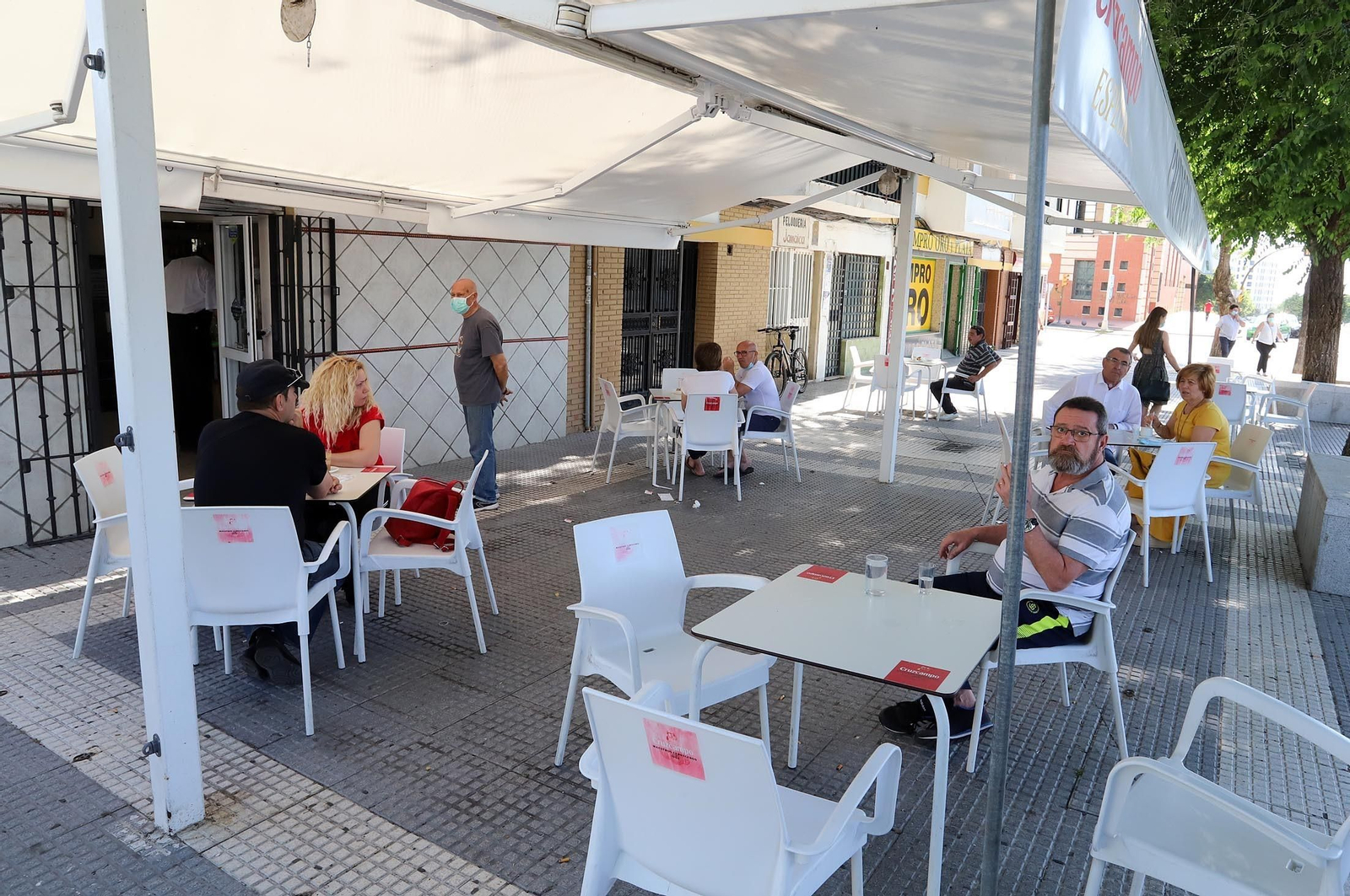 Terraza de uno de los establecimientos hosteleros de la ciudad.