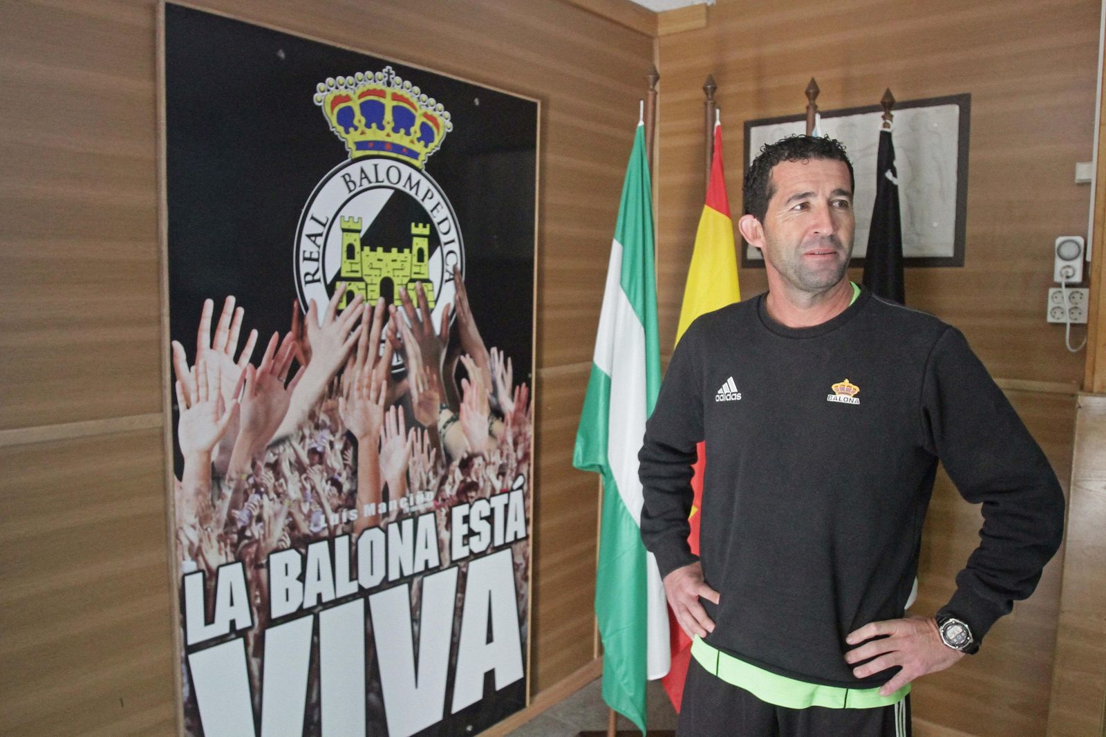 Primer entrenamiento de Juan Mari Sánchez en la Balona