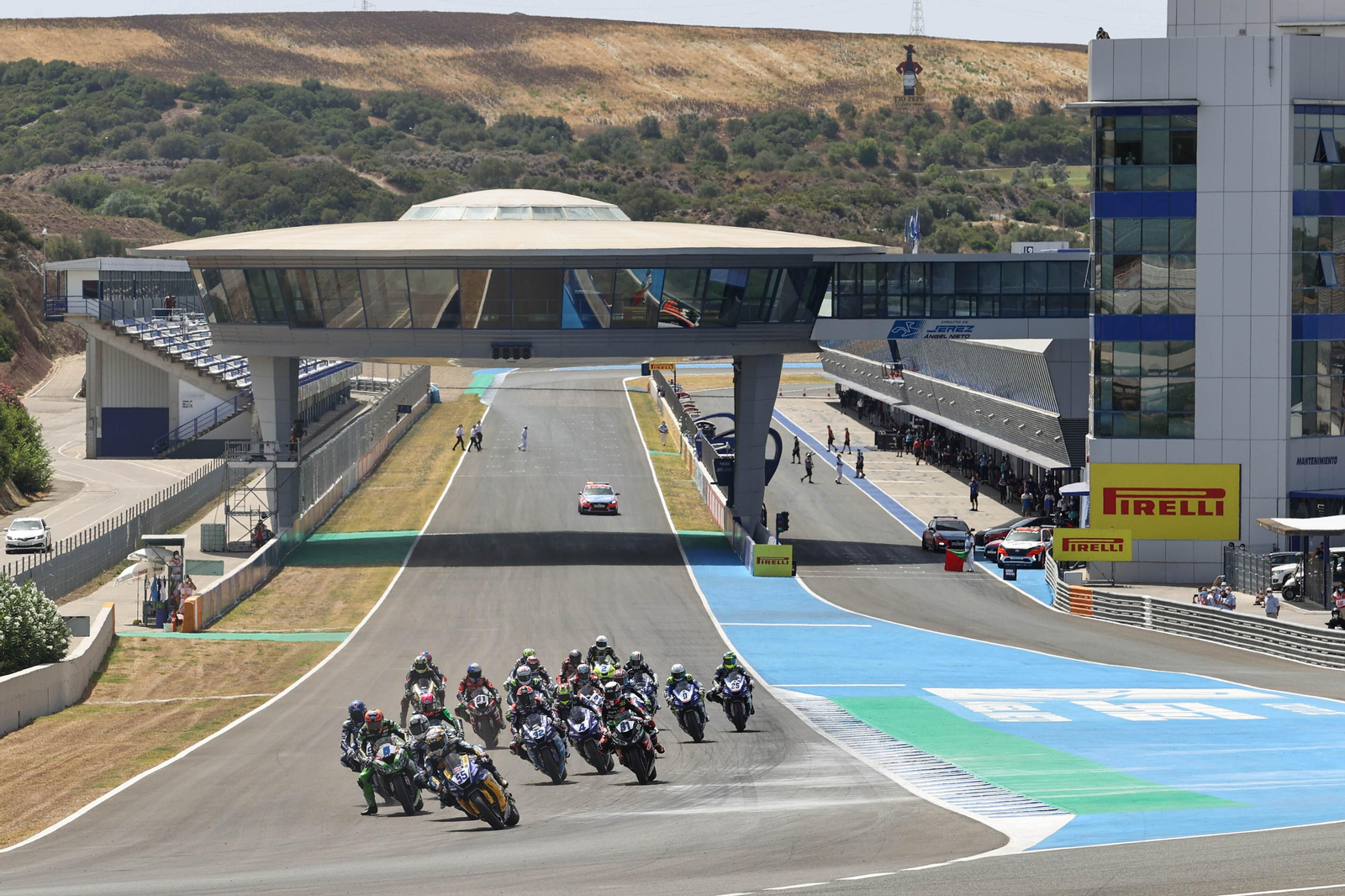 Imagen de una prueba del GP de Motociclismo en el circuito de Jerez.