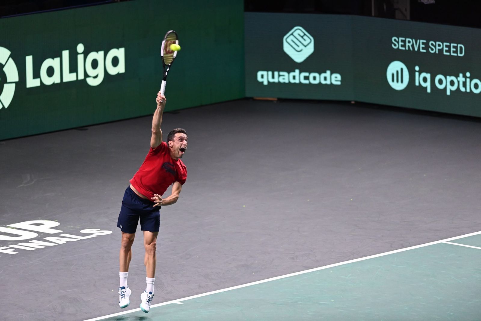 Los tenistas de la Copa Davis ya calientan motores en el Carpena