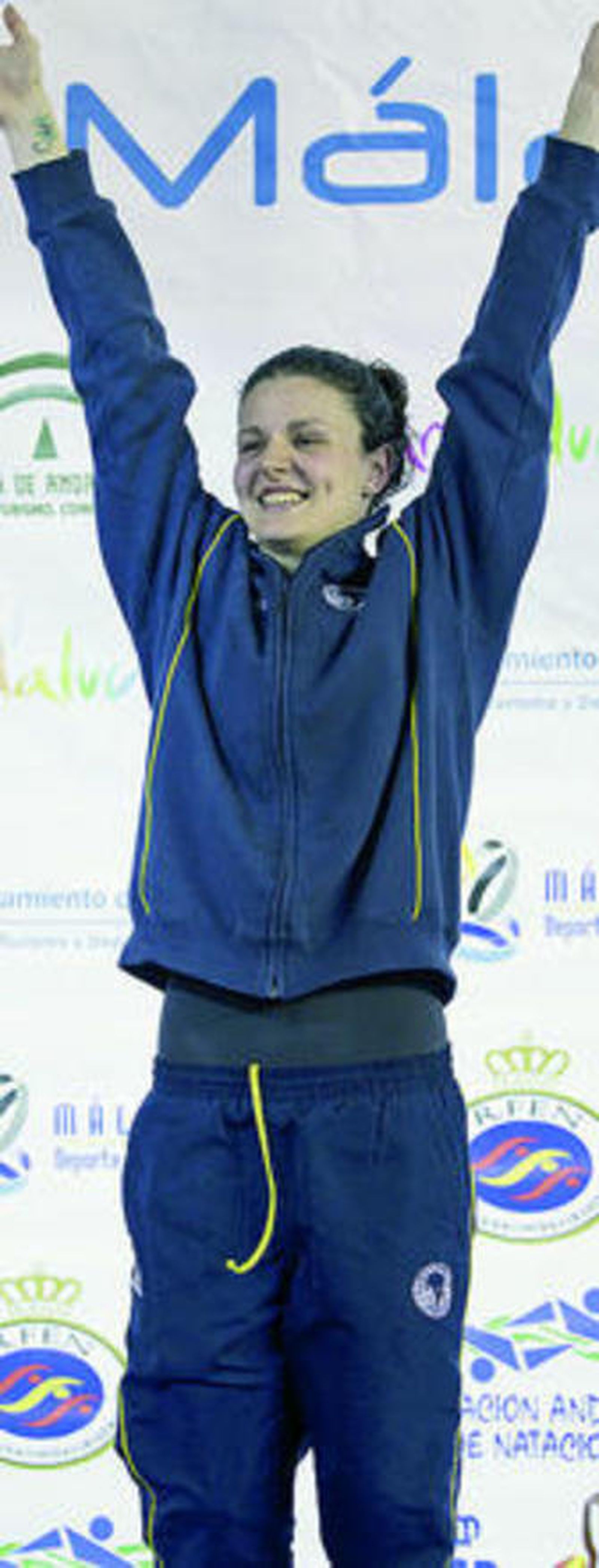 Conchi Badillo, ayer en el podio.