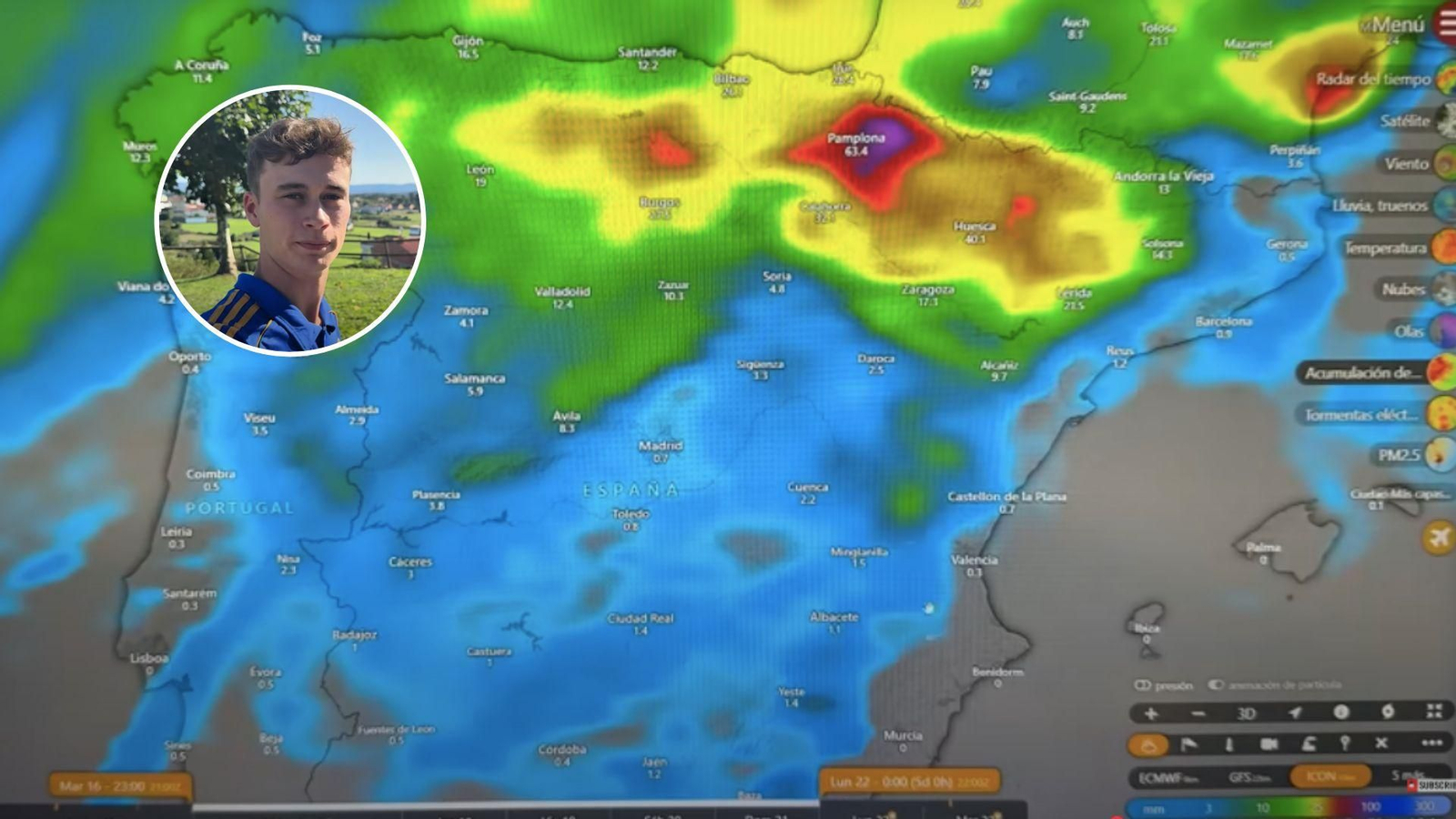 Jorge Rey anuncia la llegada de tormentas a partir del fin de semana
