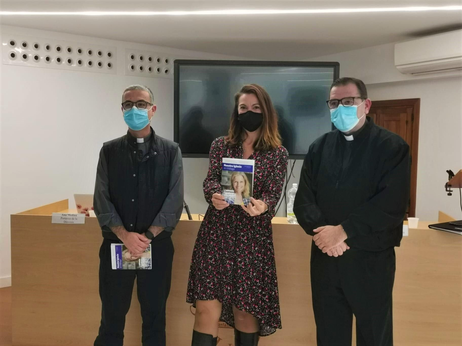 Salvador Gil, Ana Medina y Rafael Carmona en la presentación de las cuentas de la Diócesis de Málaga. Salvador Gil, Ana Medina y Rafael Carmona en la presentación de las cuentas de la Diócesis de Málaga.