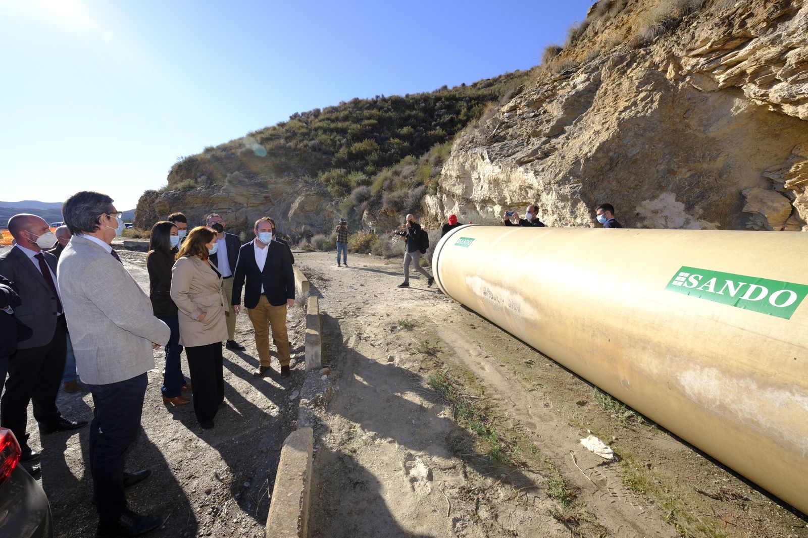 Fotogaleria visita obras Canal de Benínar. Berja (Almería)