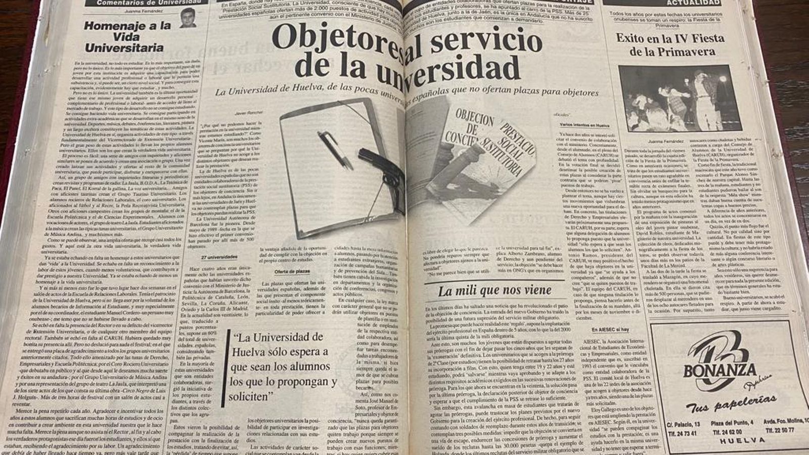 Objetores al servicio de la Universidad