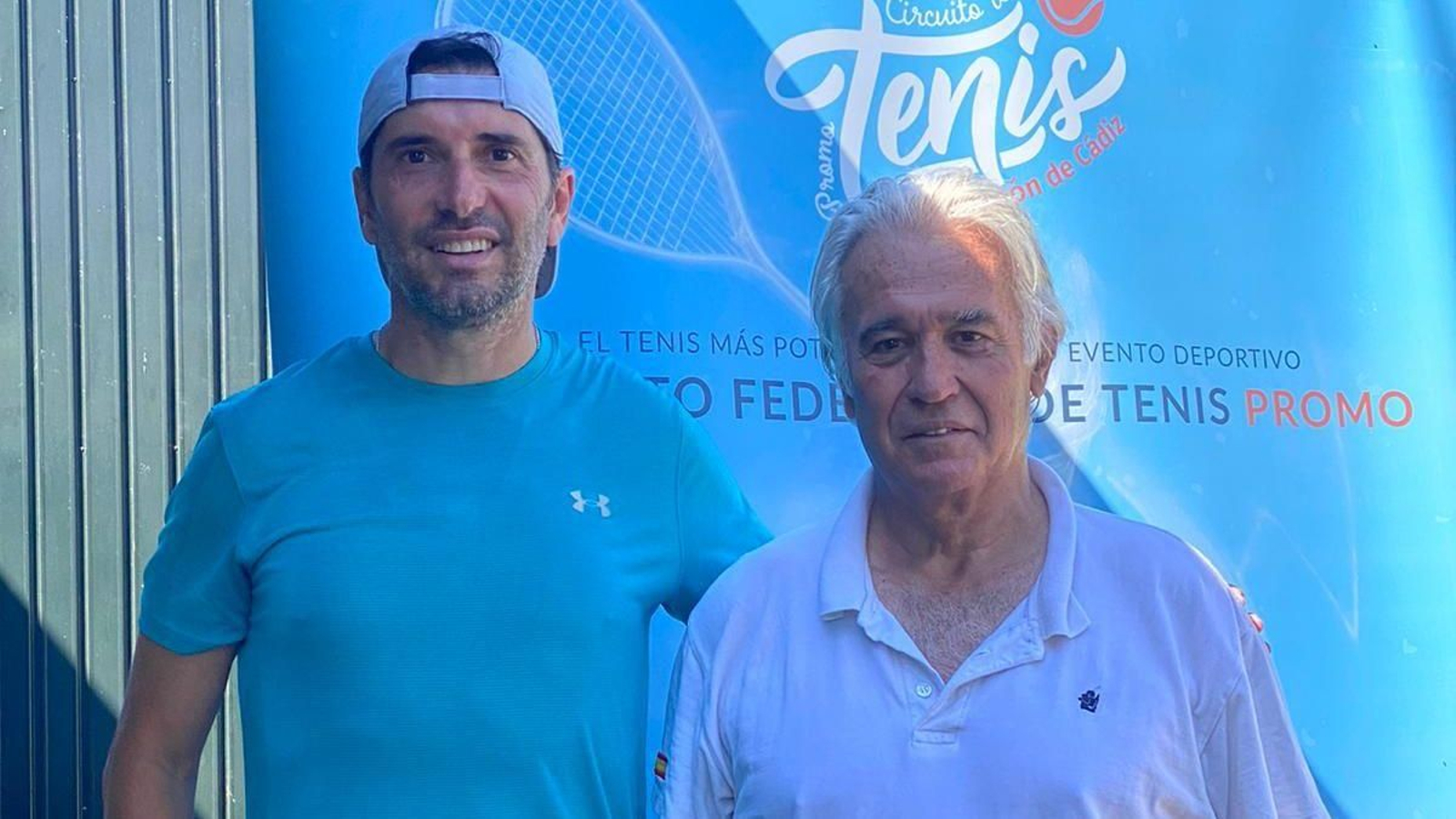 Ramón Romero y José Alberto Moreno posan antes de la final.