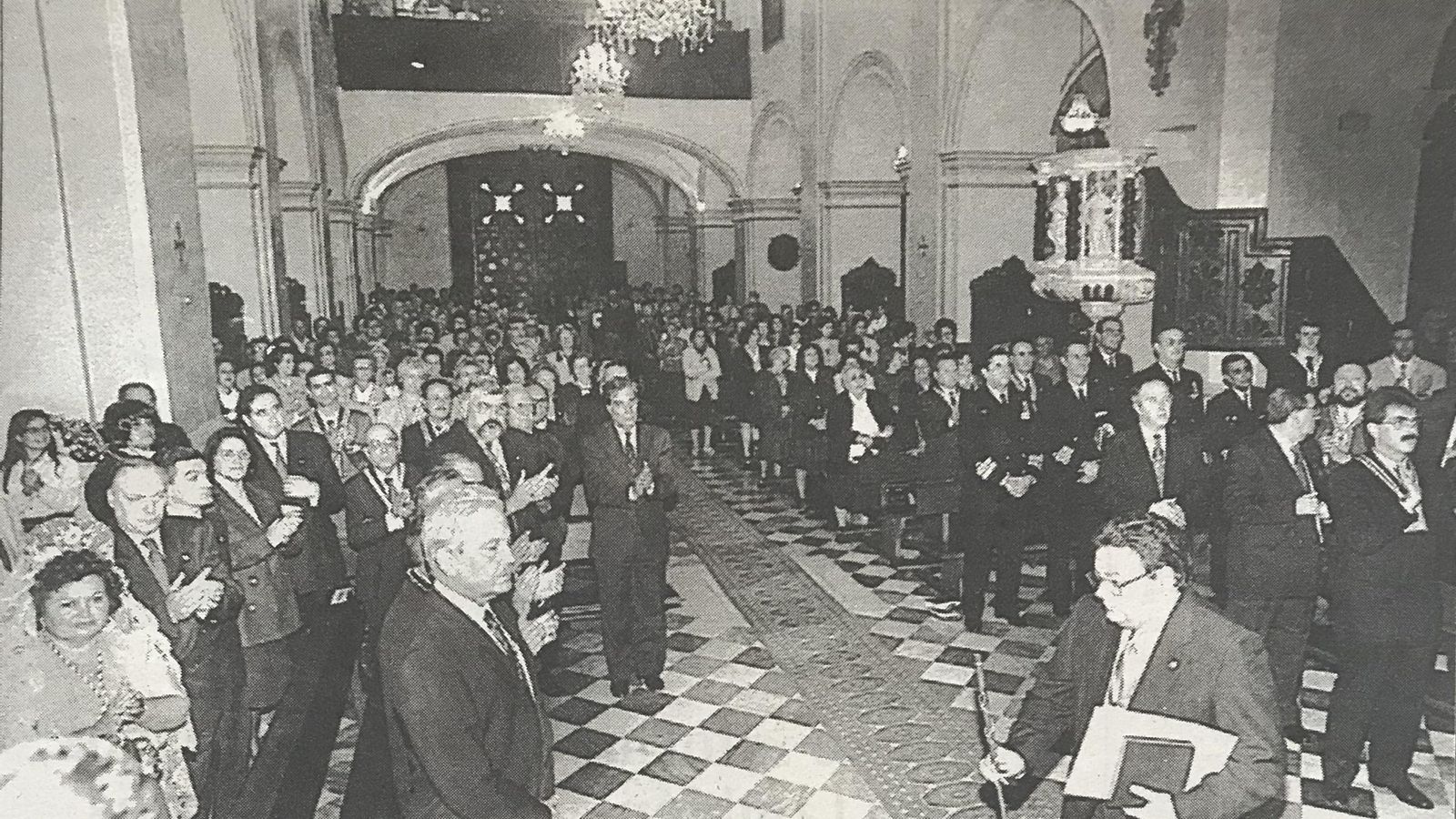 Interior de la iglesia del Carmen, durante el acto de imposición de la Medalla de Oro a la Virgen del Carmen, el 13 de mayo de 1995