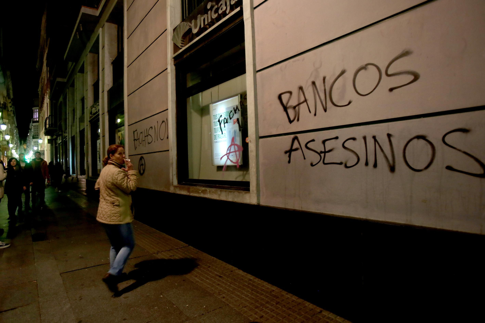 Disturbios en la manifestación de Cádiz