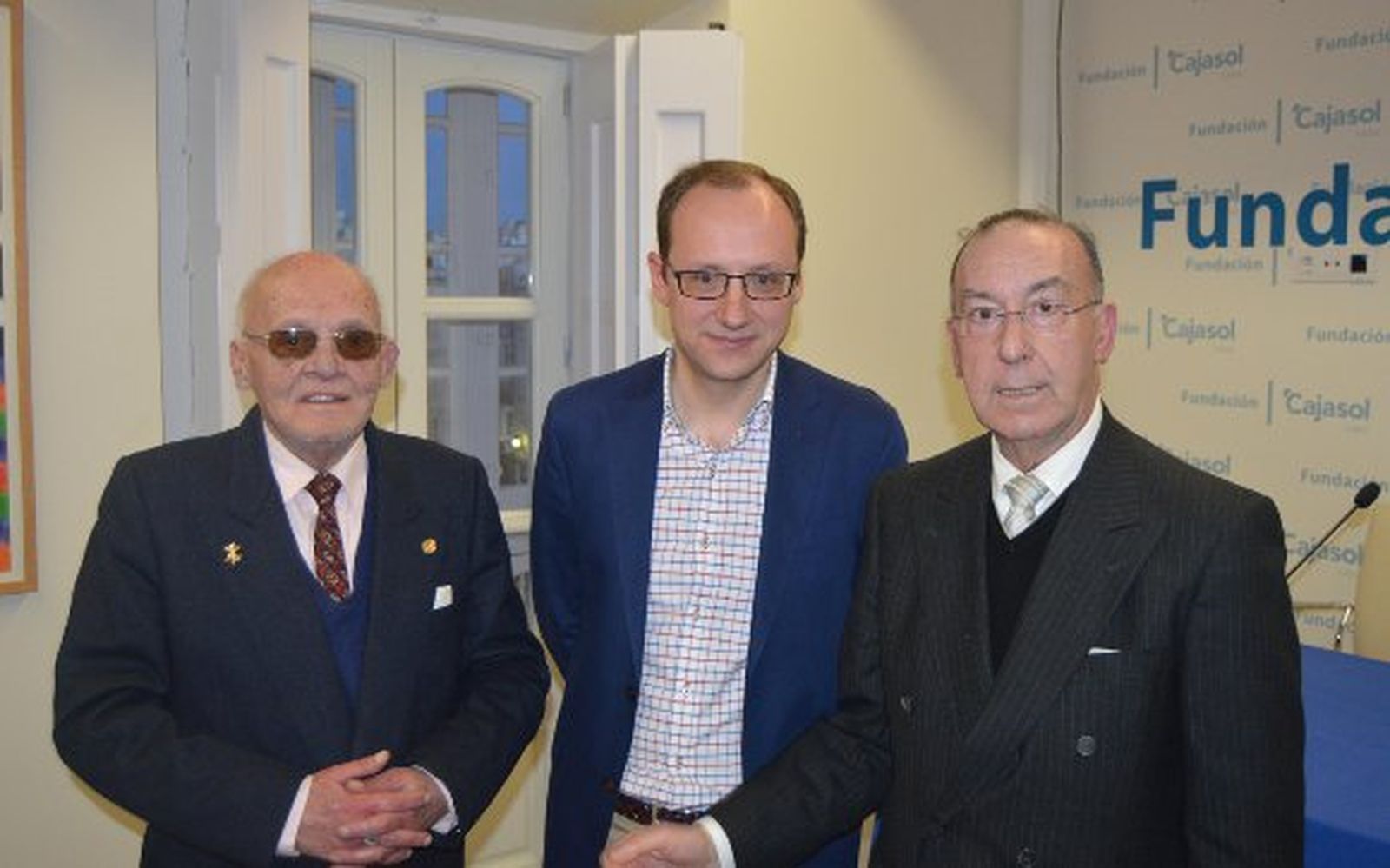 Ricardo Martínez de Salazar, el autor del libro Lucio Martínez de Salazar y Fernando Sánchez.

Foto: Ignacio Casas de Ciria