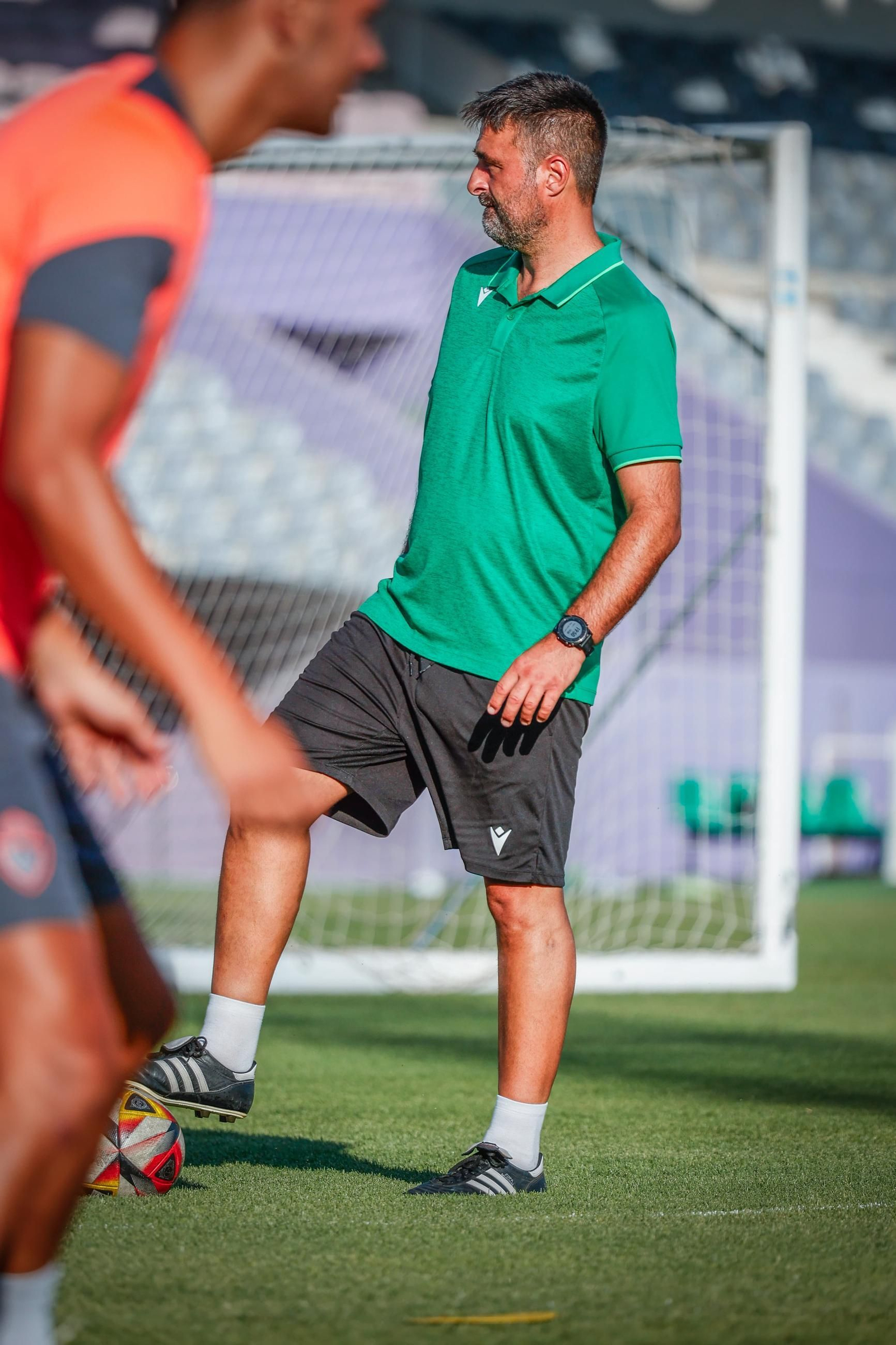 Juanmi Fernández, en un entrenamiento de pretemporada.
