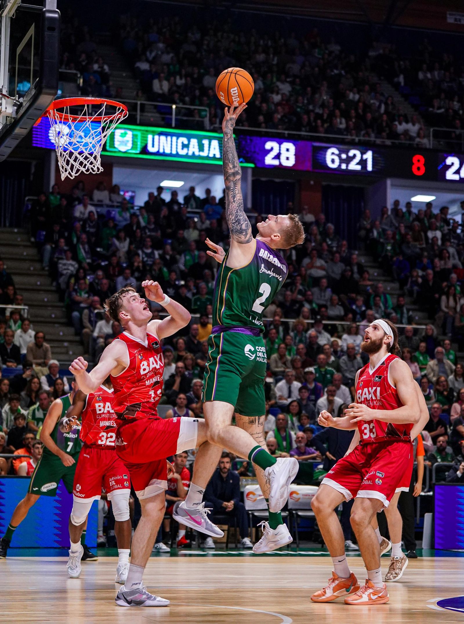 El Unicaja-Baxi Manresa, en fotos