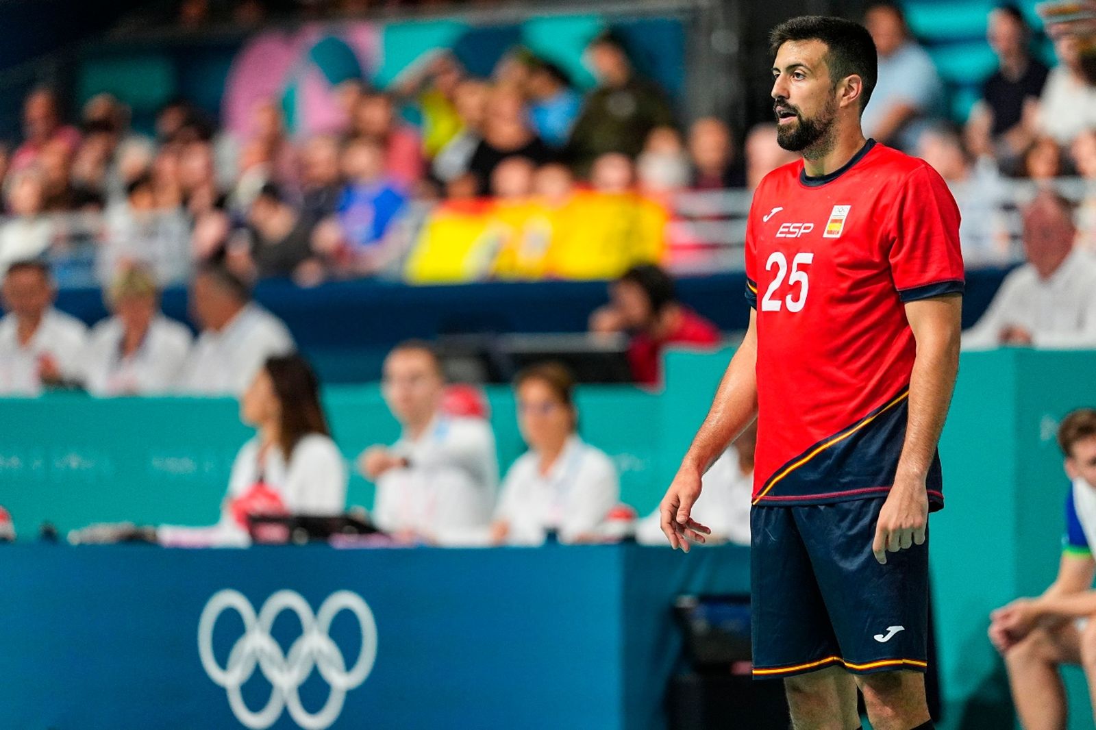 El central sumó dos tantos en su debut en unos Juegos Olímpicos.