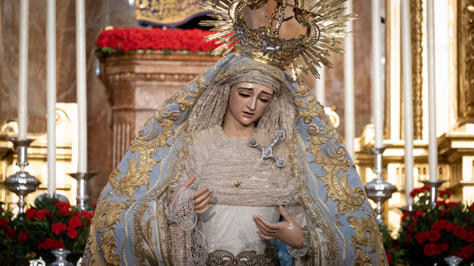 La Virgen del Mayor Dolor y Traspaso tras su restauración, en imágenes
