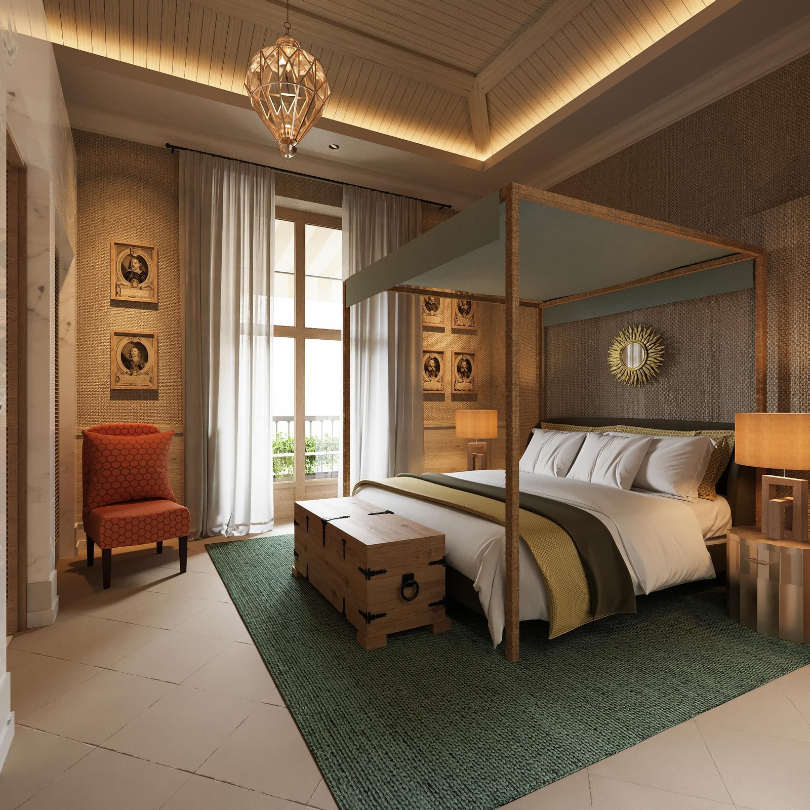 Interior de unas de las habitaciones