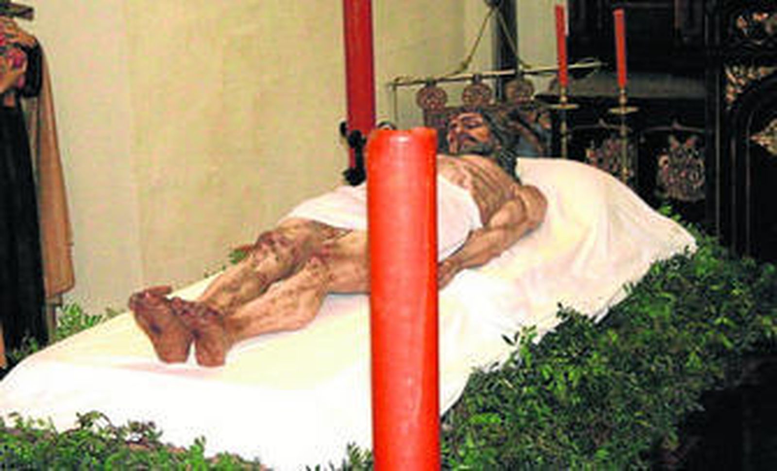 El impresionante paso del Sepulcro tarifeño, en imagen de archivo.