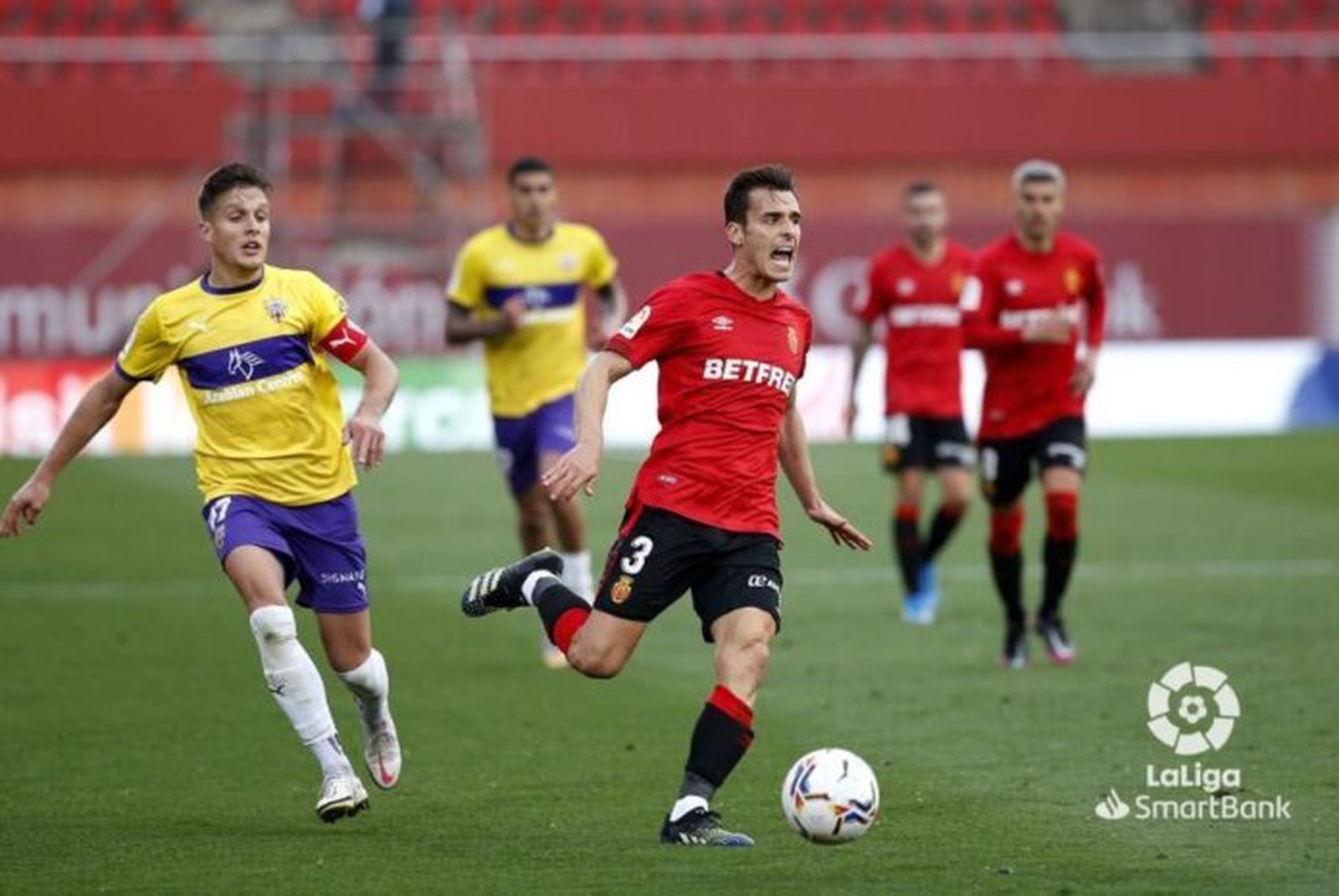 Brian Olivan, durante un partido con la elástica del Mallorca.