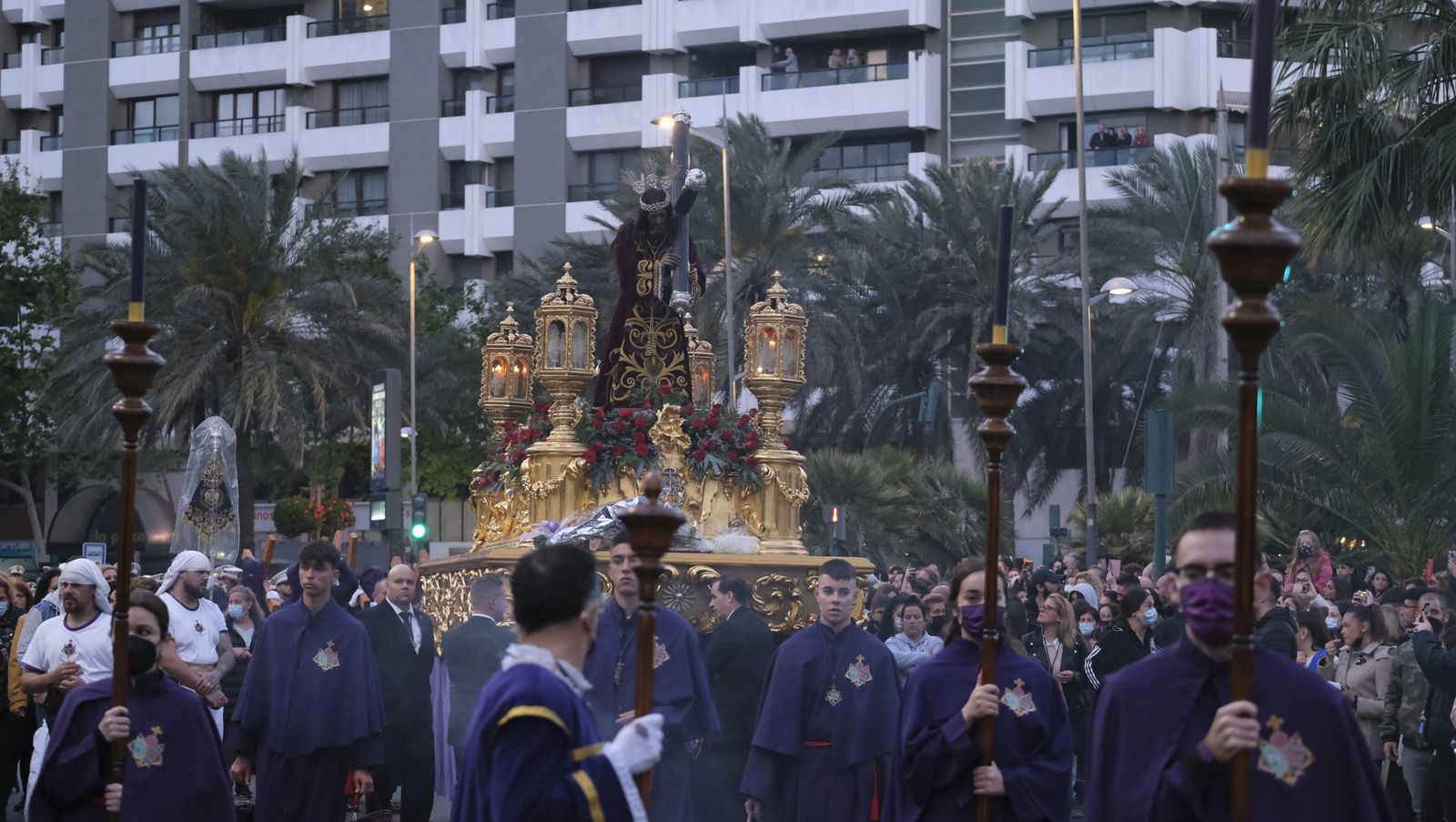 Procesión del Encuentro en Almería, en imágenes.