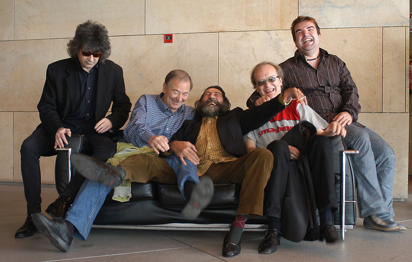 Antonio Smash, Gualberto, Manuel  Molina  y Henrik Liebgott con Gervasio Iglesias en 2003.