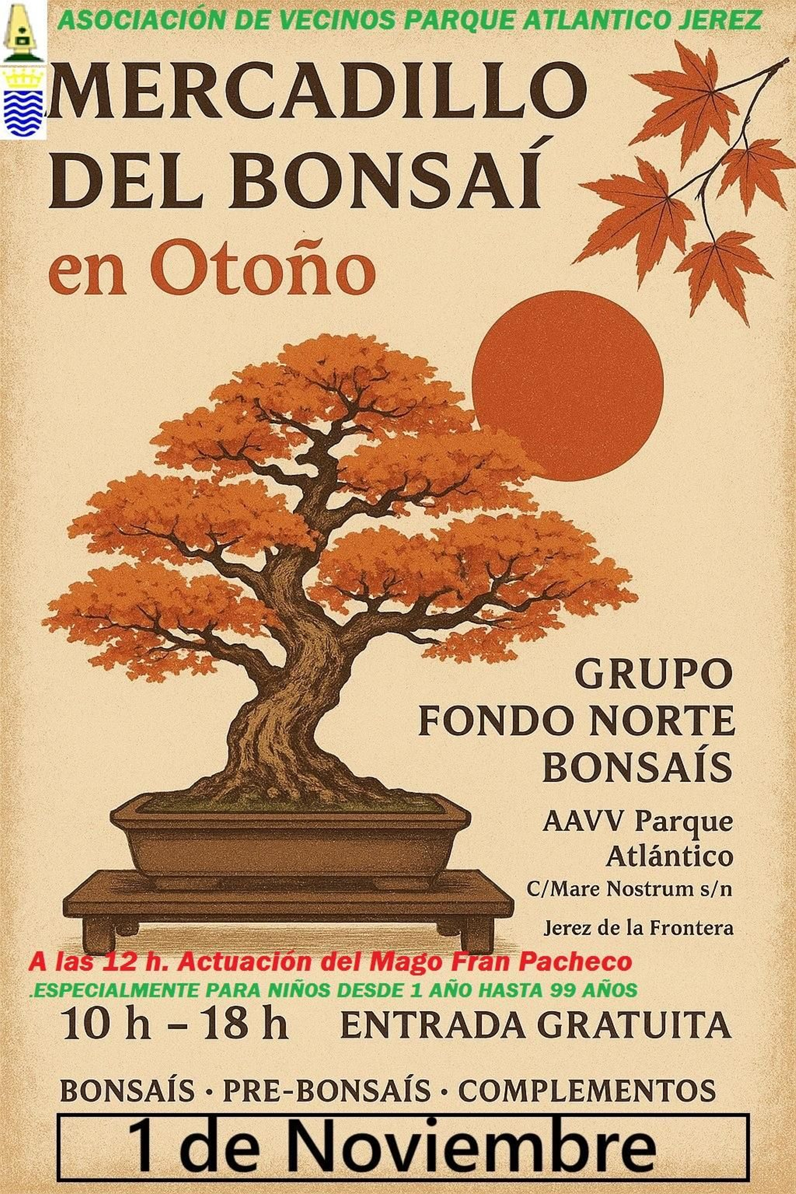 Cartel anunciador del mercadillo.