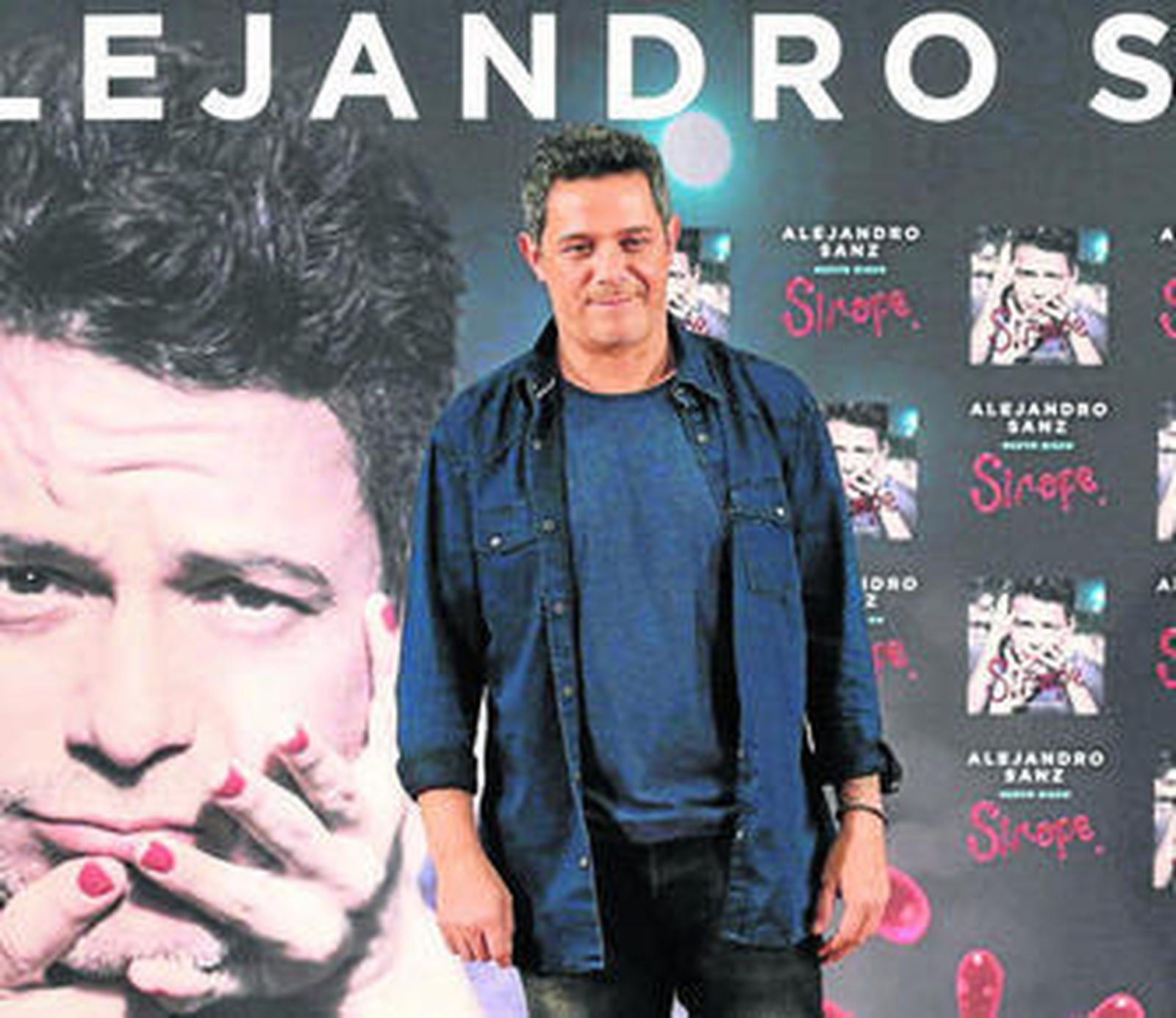 Imagen de Alejandro Sanz en la presentación de su disco.