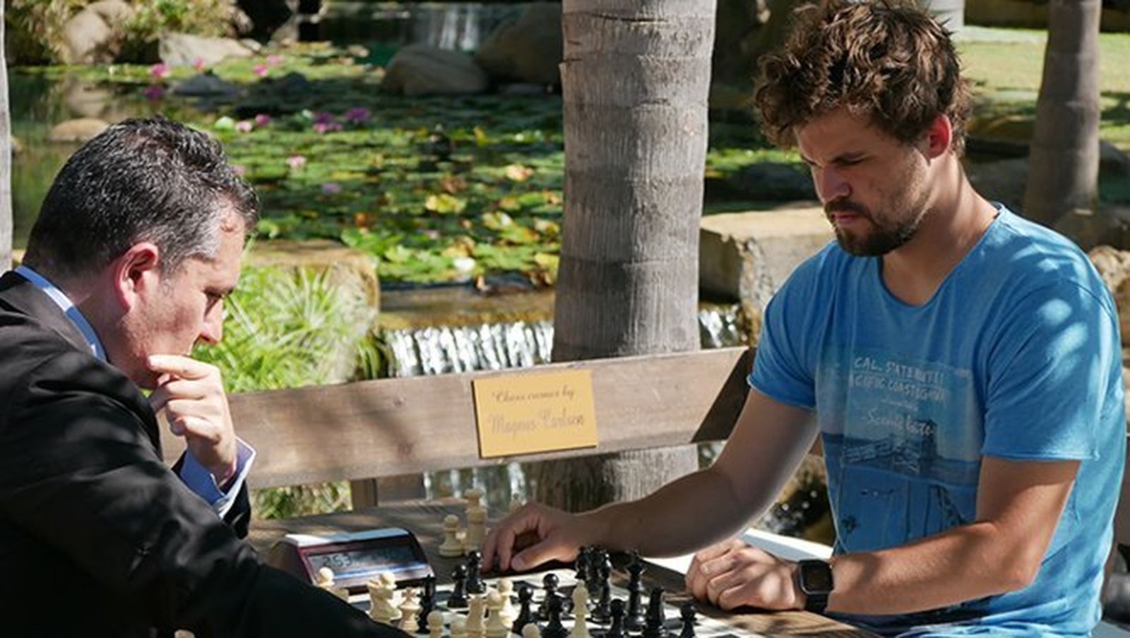 Magnus Carlsen, en Sancti Petri.