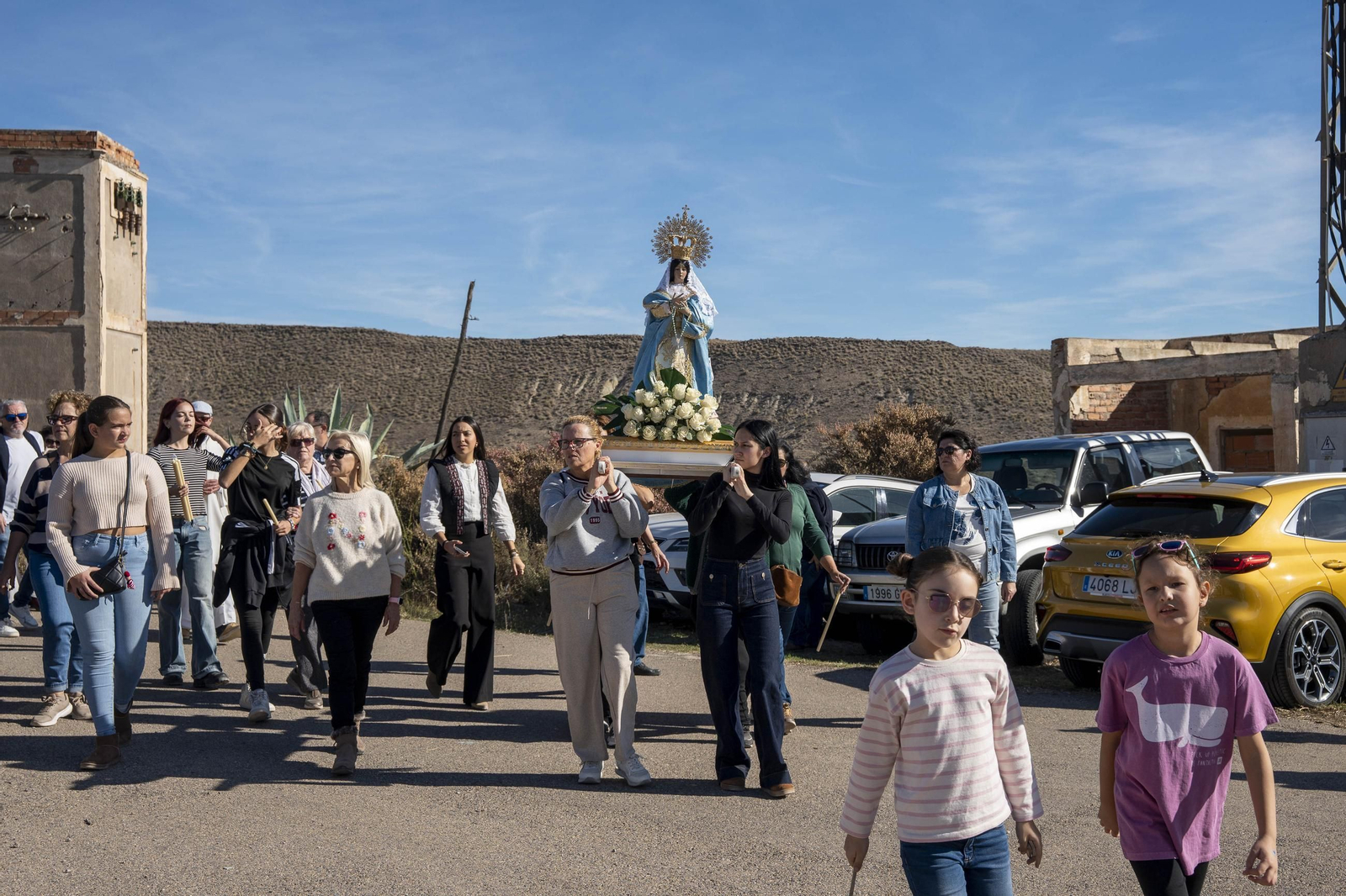 Las imágenes de la romería en Cuevas de Los Úbeda