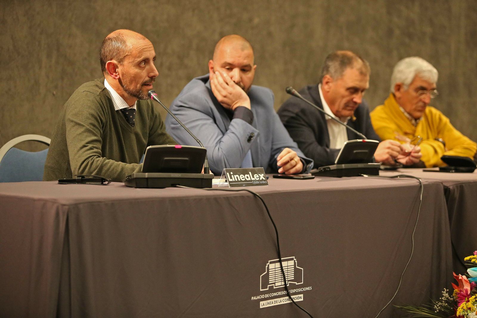 Zapata, Pandalone, Galán y Gavilán, en la comparecencia ante los aficionados del martes