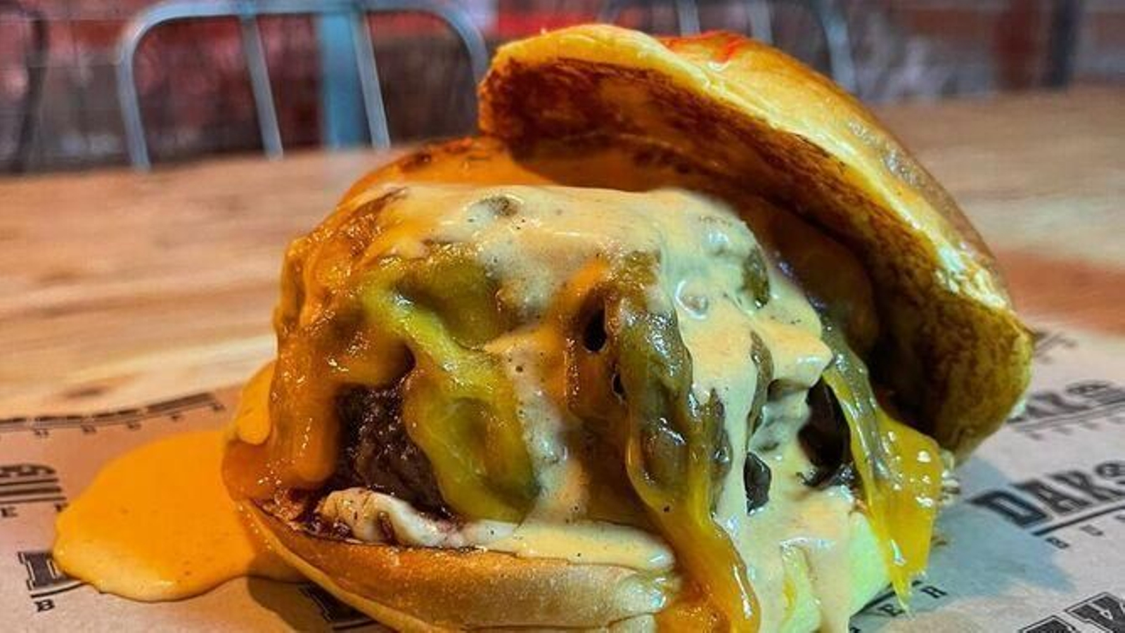 Hamburguesa Black Widow, en Dak Burger Málaga