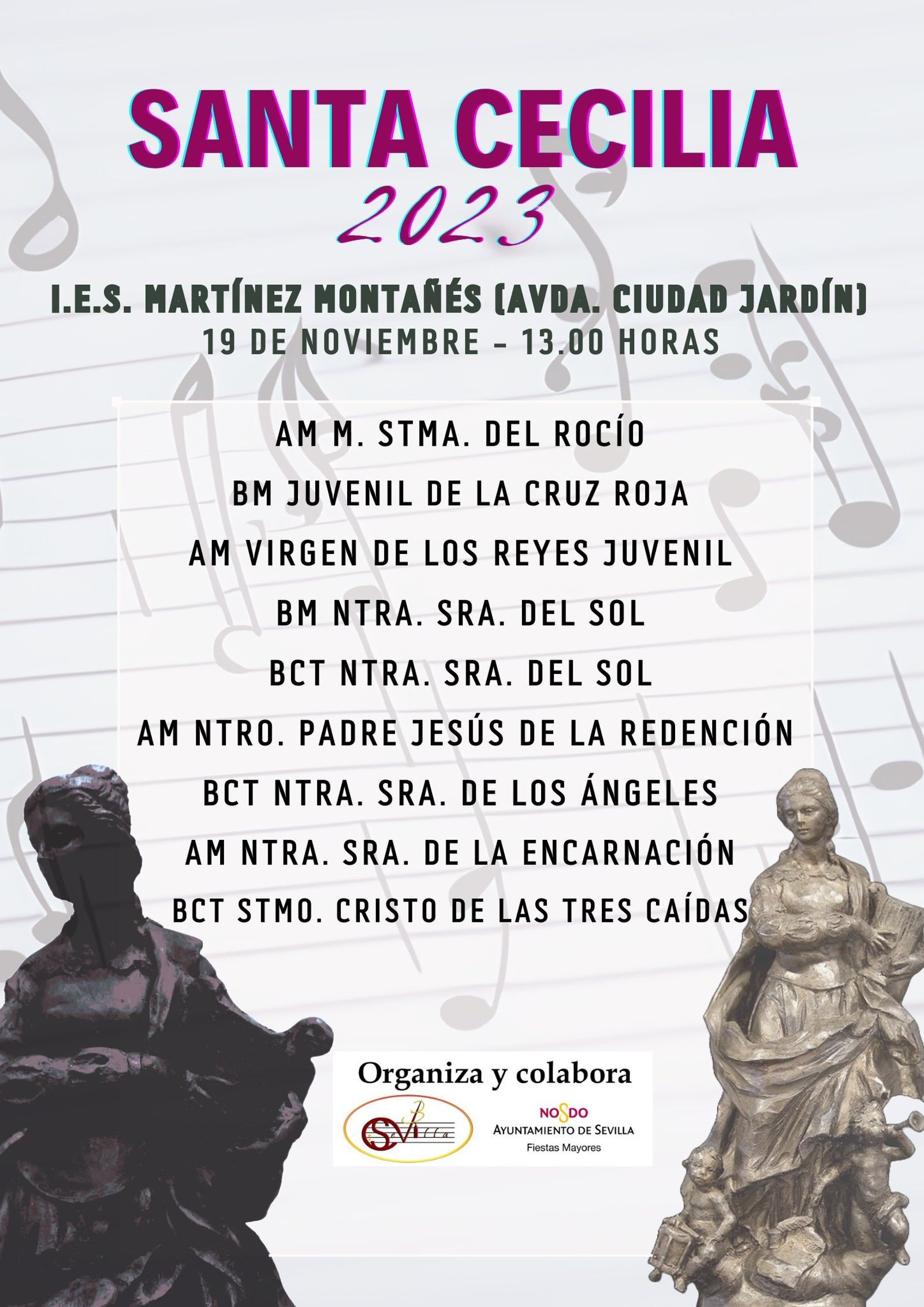 Cartel del concierto del domingo día 19