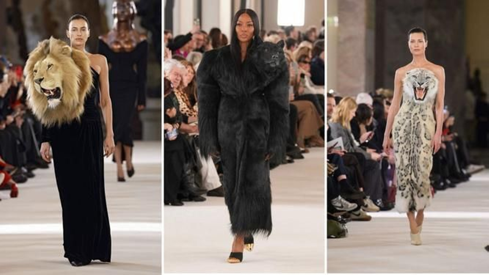 Críticas por el polémico desfile de moda en París por llevar cabezas de animales en la ropa