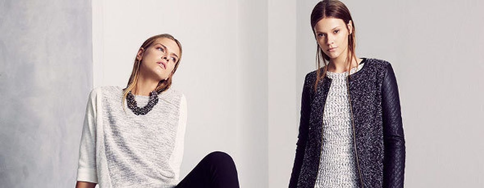 Modelo con kimono floral de la colección urban FW14 de Lefties.