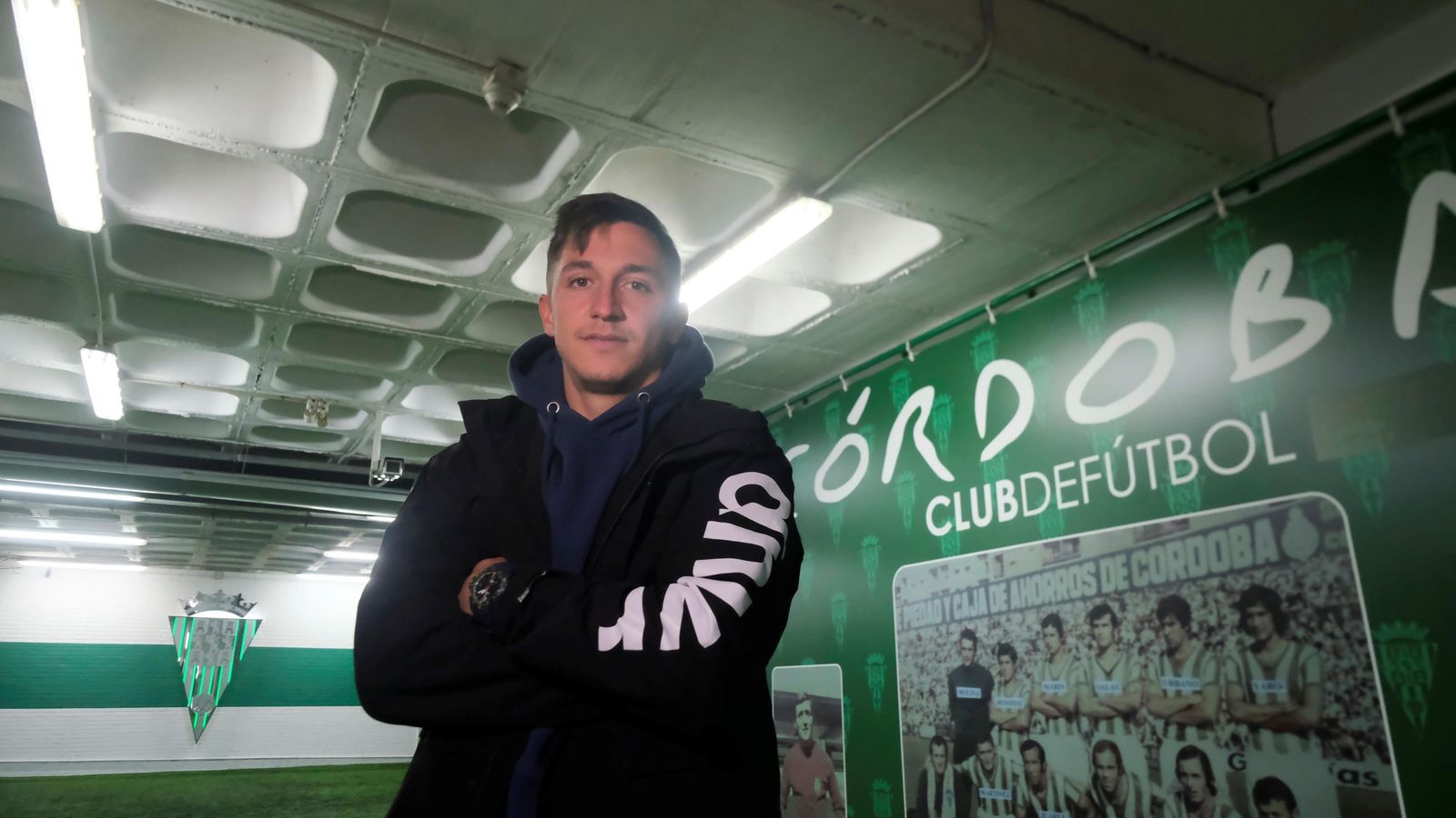 Christian Carracedo posa para 'el Día' en la zona mixta de El Arcángel.