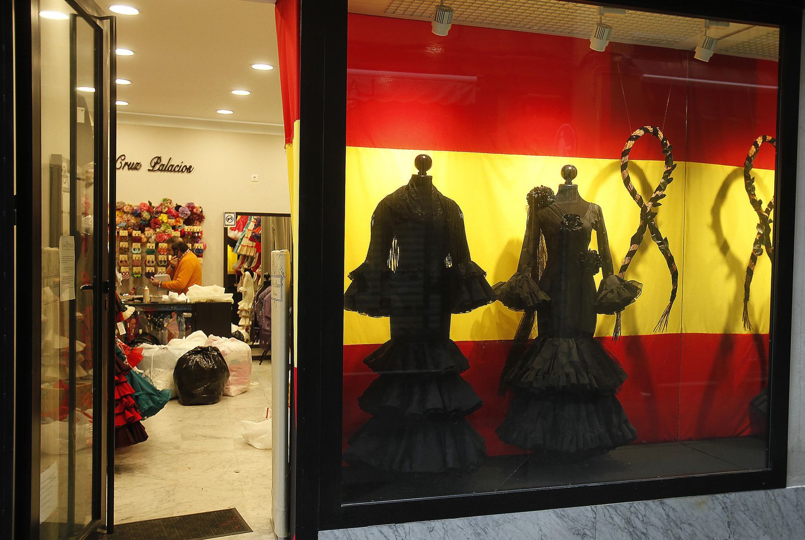 El original escaparate del comercio de Francos, número 3