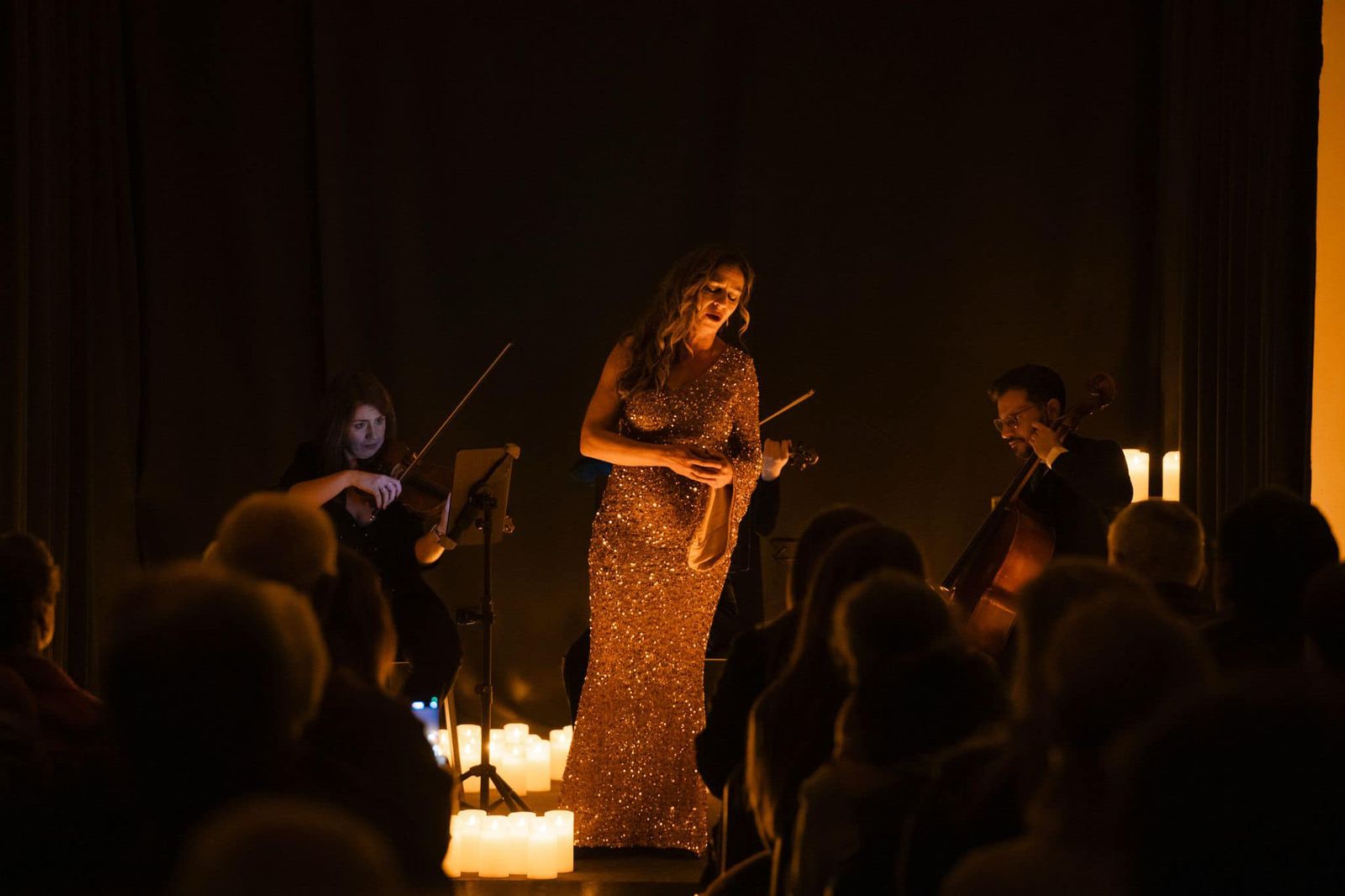 La soprano Isabel Garrido Pazos durante un concierto.